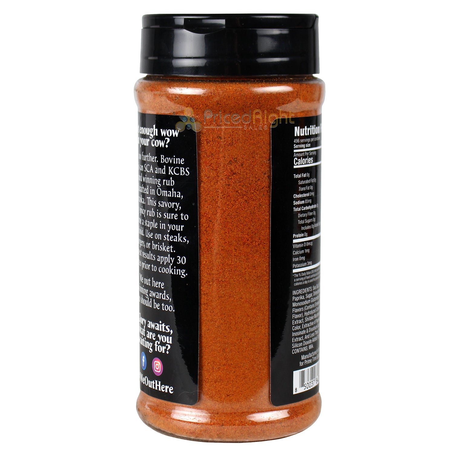 Prime Time Spices' Bovine Shine 12 Oz 0 Calorie Award Winning Beef Seasoning