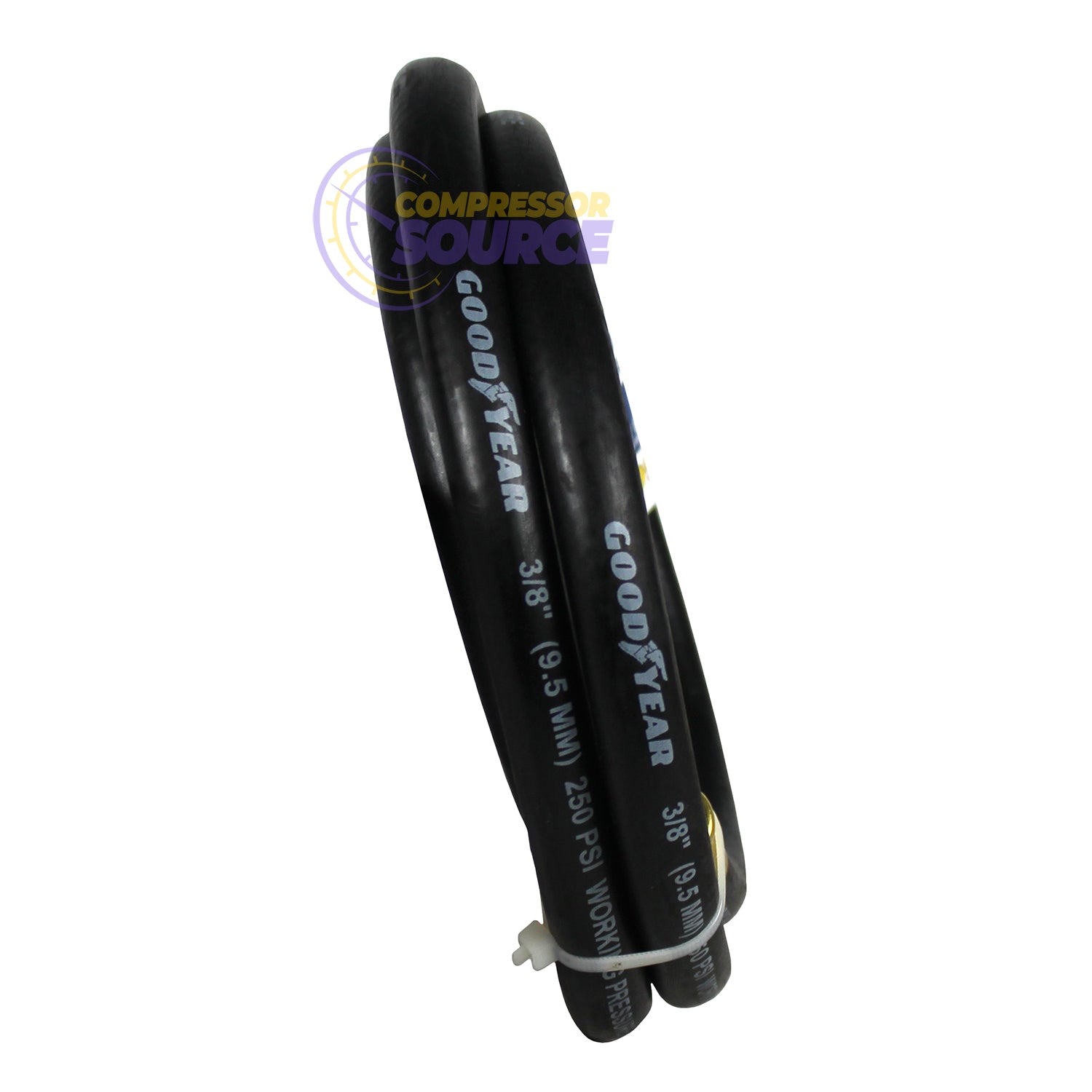 Goodyear 6' x 3/8" Rubber Air Hose Whip 250 PSI 1/4" NPT USA Made 10324