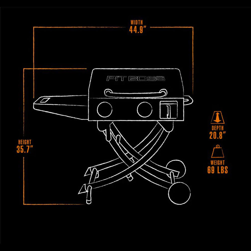 Pit Boss Sportsman Portable Gas Griddle with Folding Legs PB2BSPS 10642