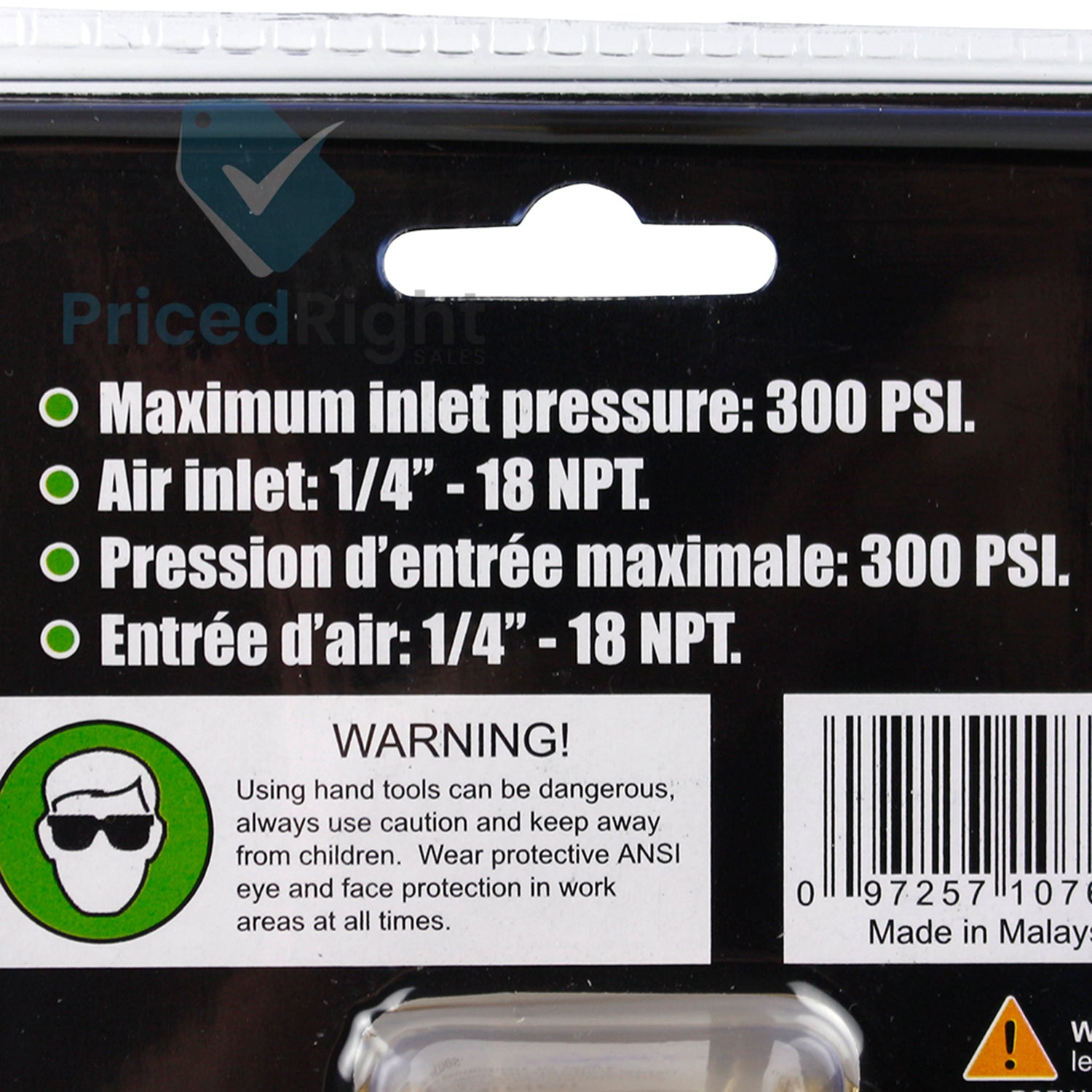 3 Way Air Hose Splitter Quick Coupler Manifold Air Inlet 1/4 Couplers Grip 10760