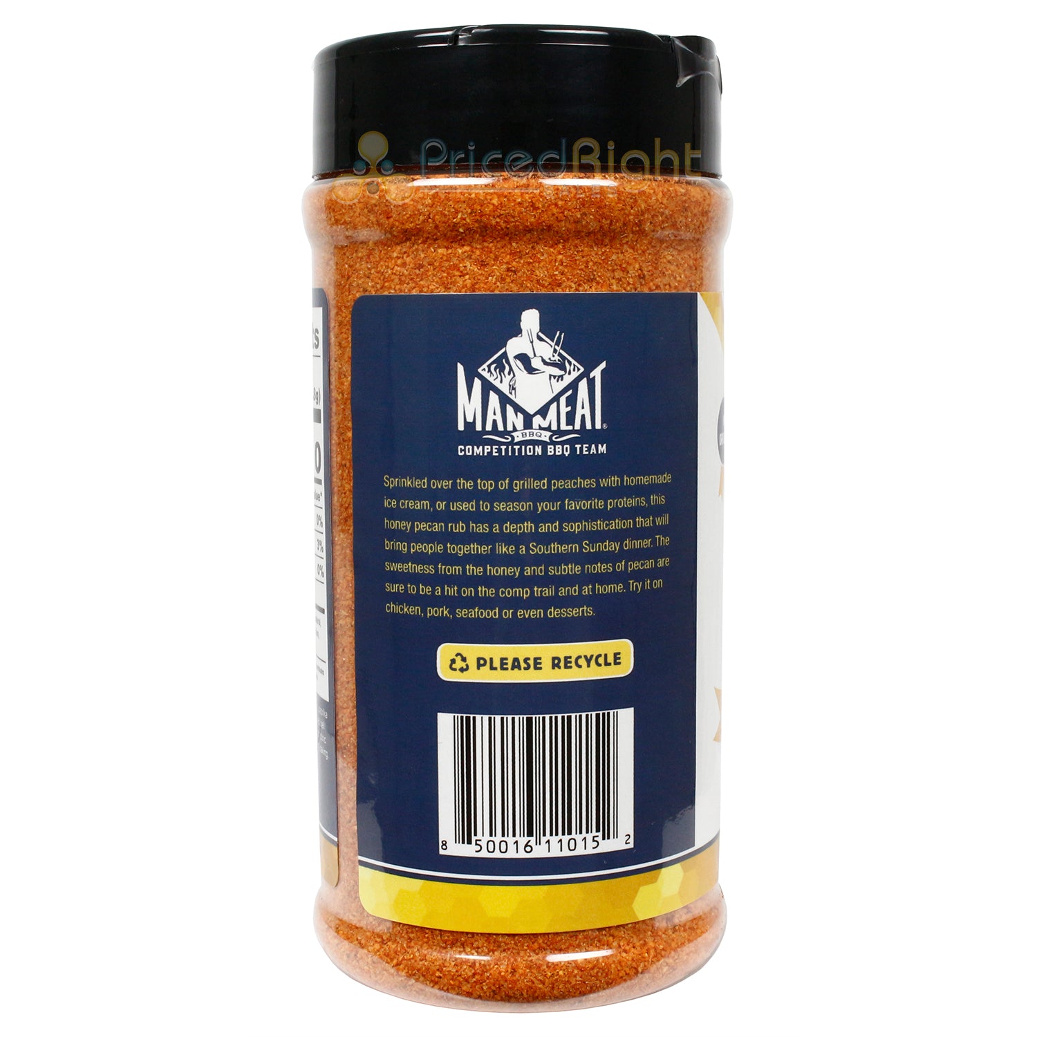 Man Meat BBQ The Real Southern Style Honey Pecan Rub Award Winning 11 Ounce