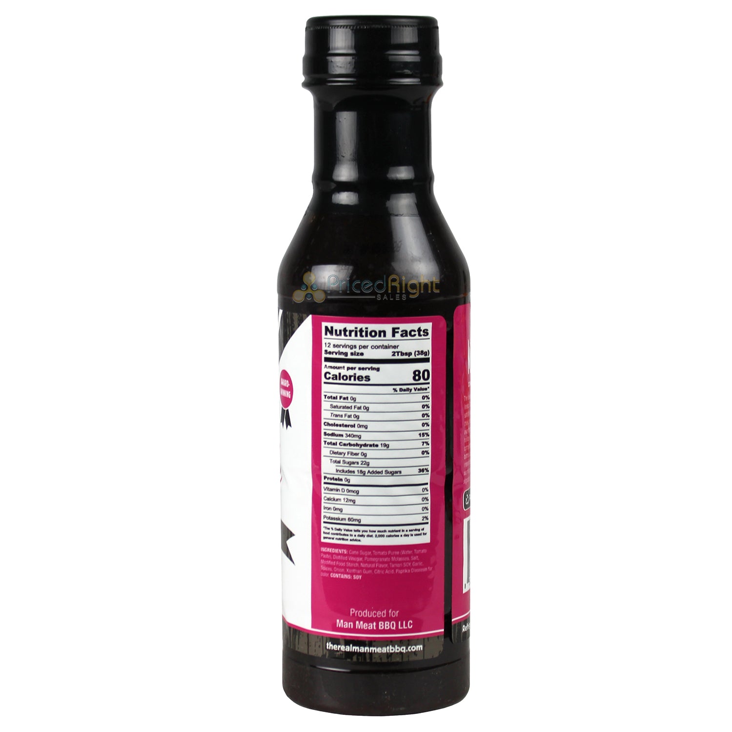 The Real Man Meat BBQ 16 Oz Sticky Sweet Competition BBQ Sauce 11019-ManMeat