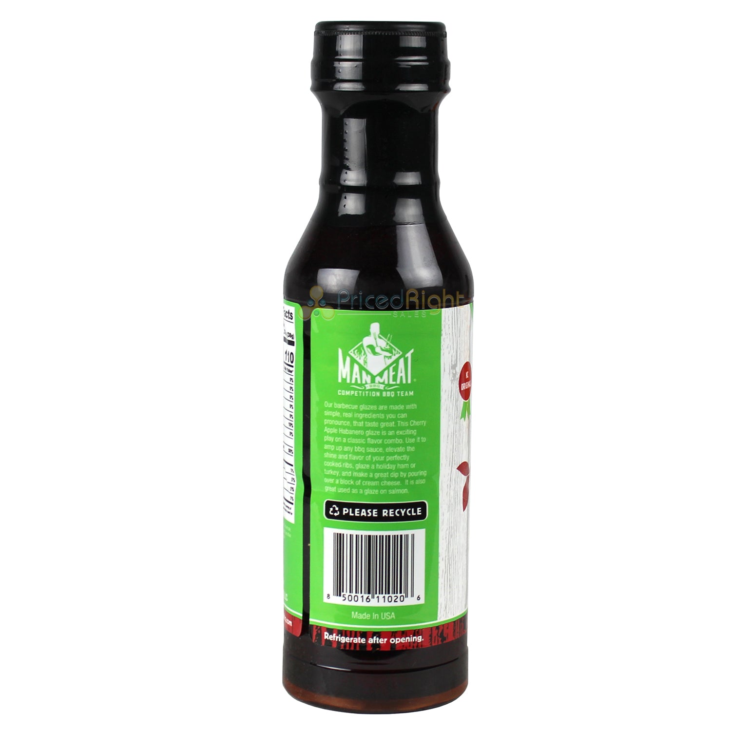 The Real Man Meat 16 Oz Cherry Apple Habanero BBQ Glaze 11020-ManMeat