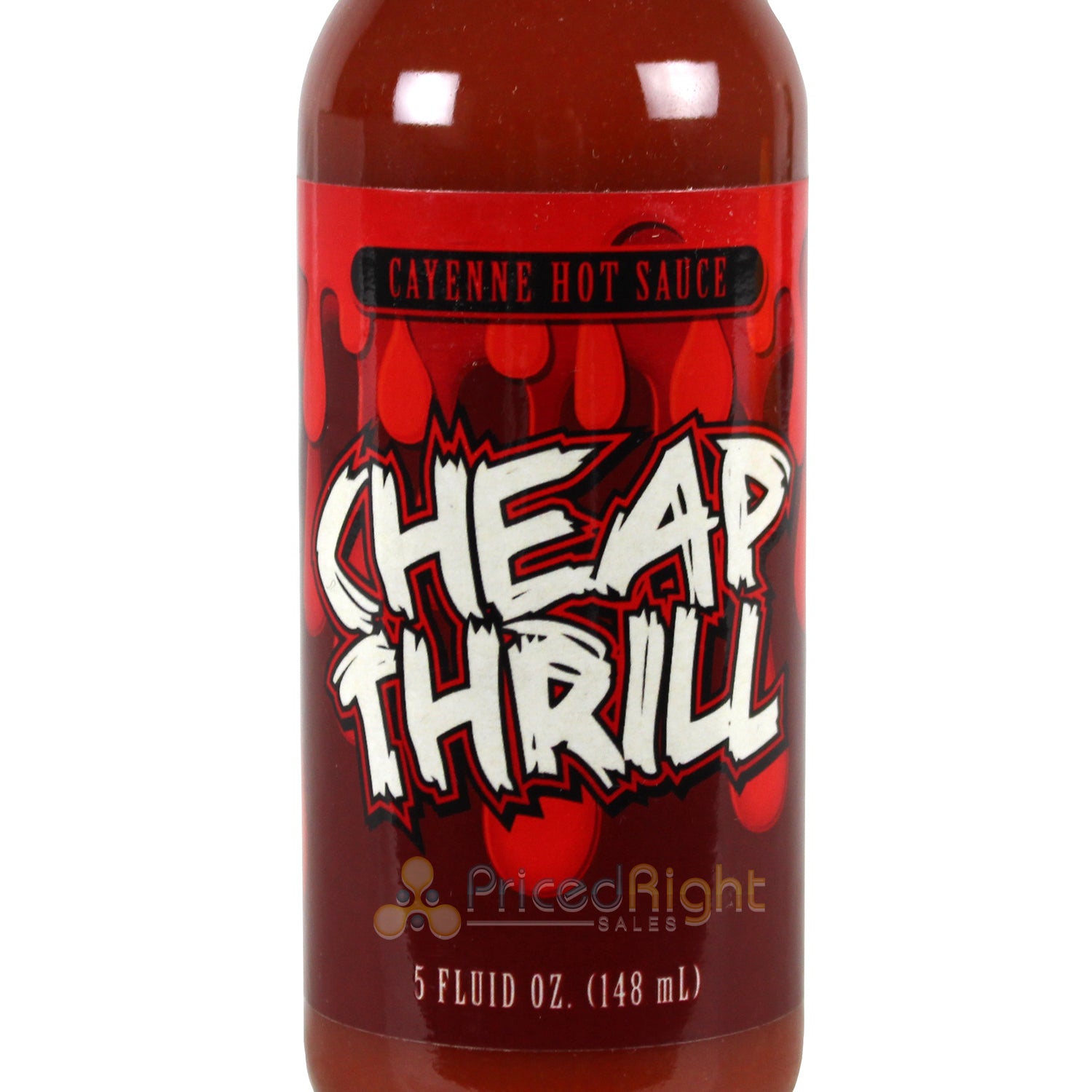 Cayenne Hot Sauce 5 Oz Aged Red Peppers Mild Heat Cheap Thrill Brand 1678C