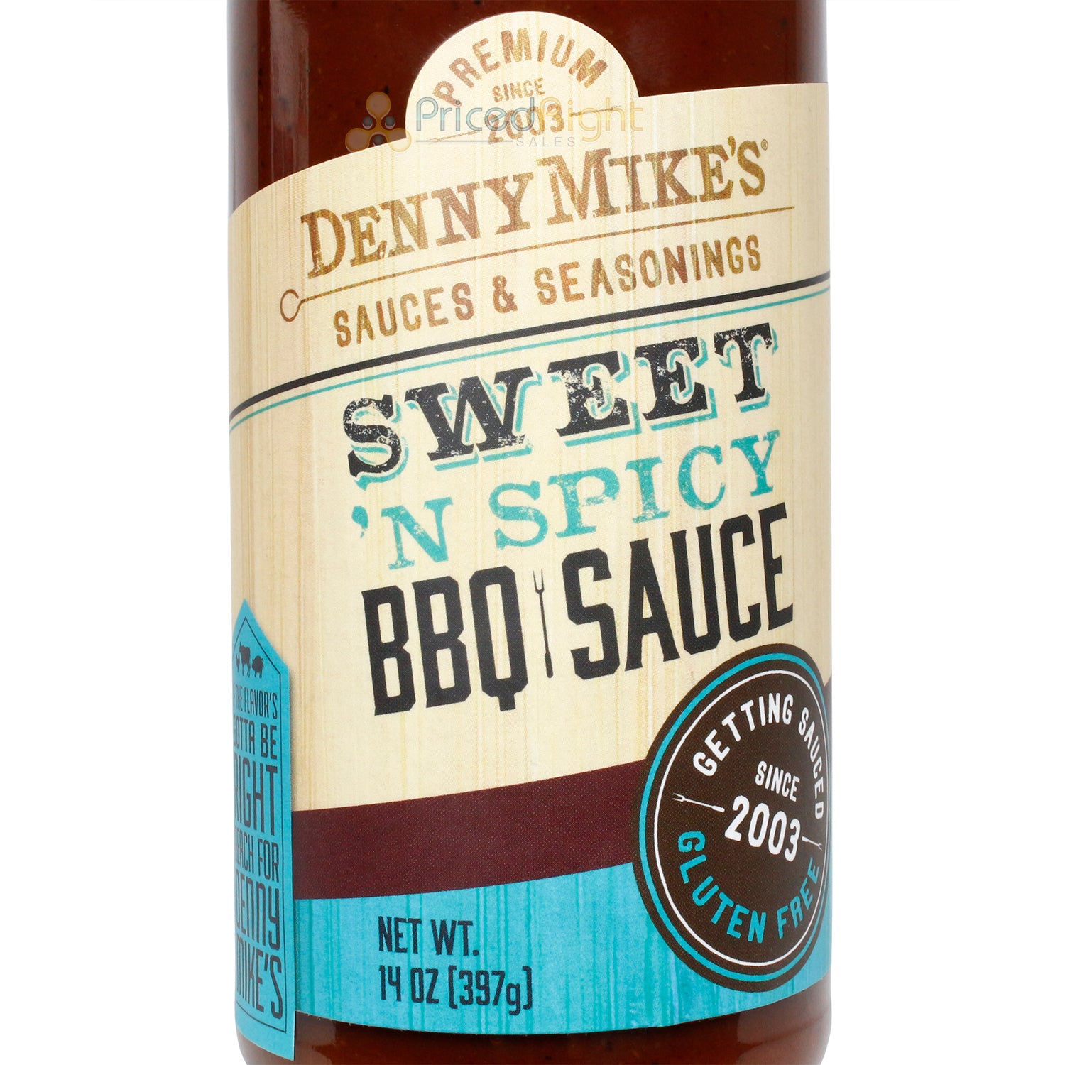 Denny Mike's Sweet 'N Spicy BBQ Sauce Gluten Free Premium Ingredients 14 Oz