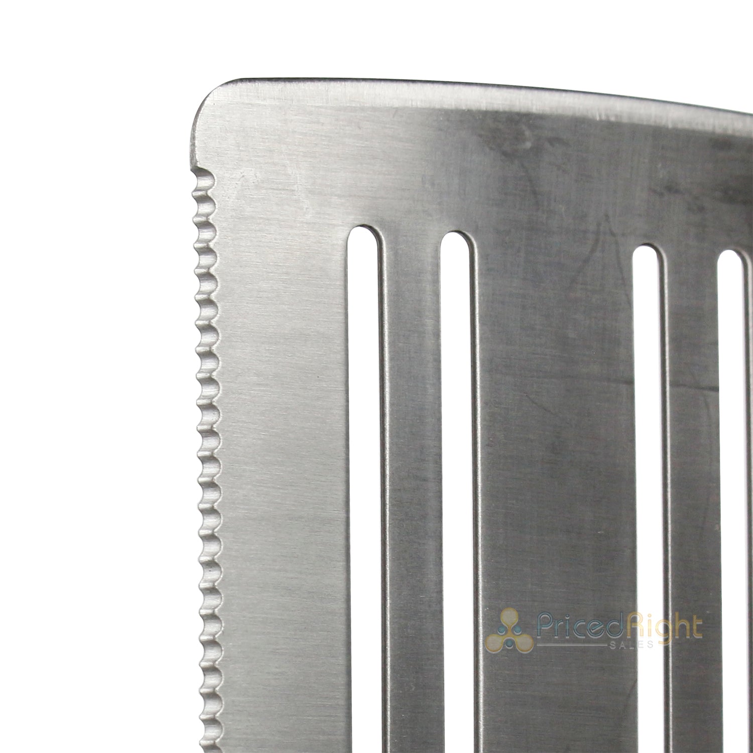 Mr Bar-B-Q Premium Spatula Stainless Steel W/ Serrated Edge & Rubber Grip 17 In