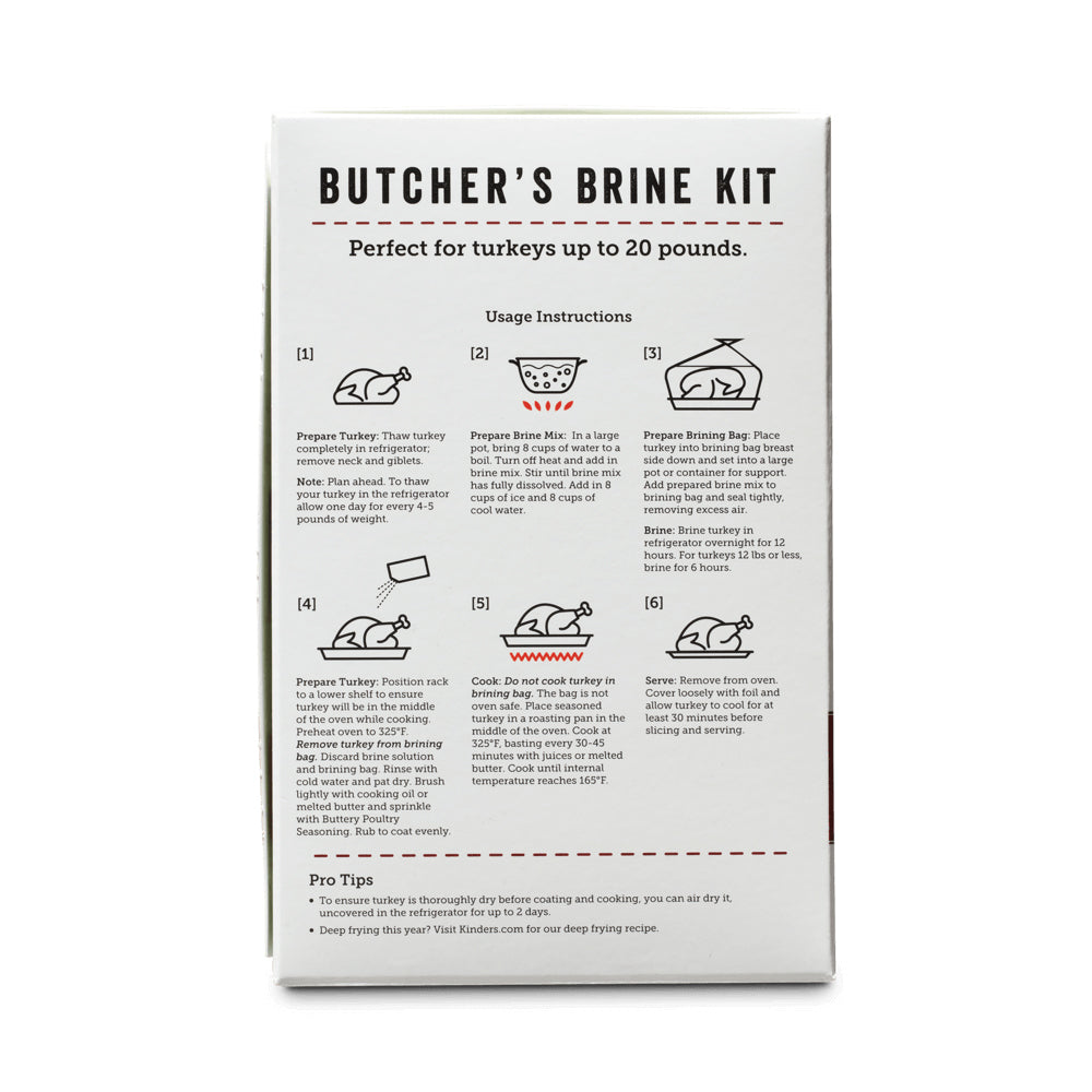 Kinders Butcher Brine Kit Buttery Poultry Blend Turkey Gluten Free Organic 25149