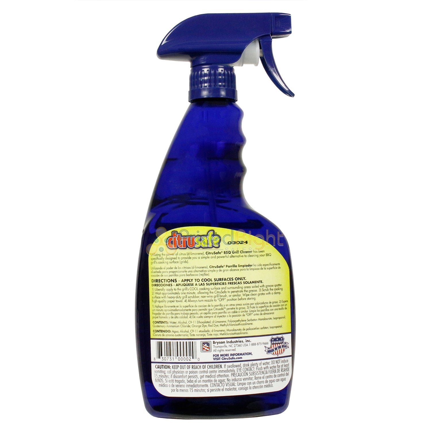 Citrusafe BBQ Grill Cleaning Spray Safe Easy Non-Toxic Biodegradable 23 Fl Oz