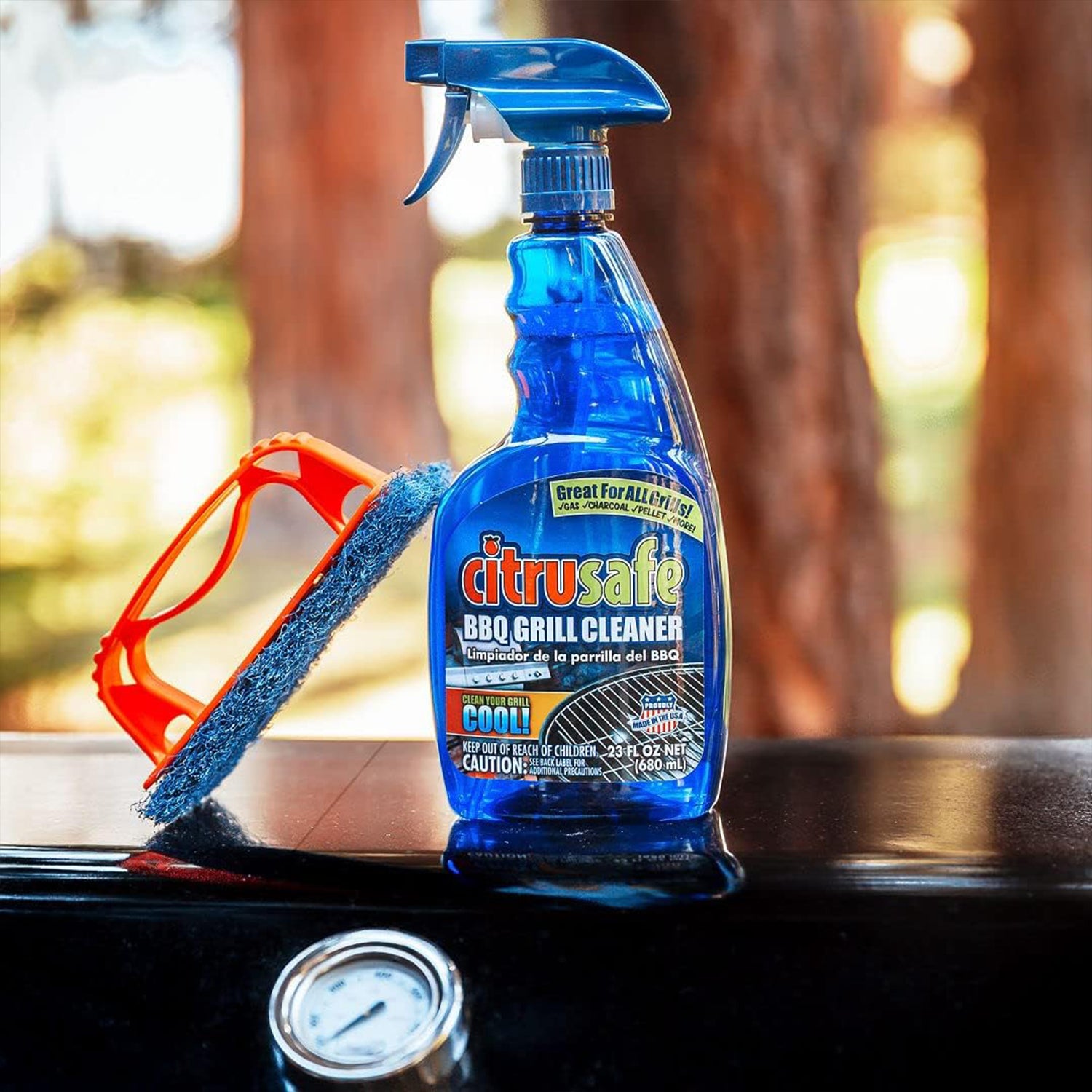 Citrusafe BBQ Grill Cleaning Spray Safe Easy Non-Toxic Biodegradable 23 Fl Oz