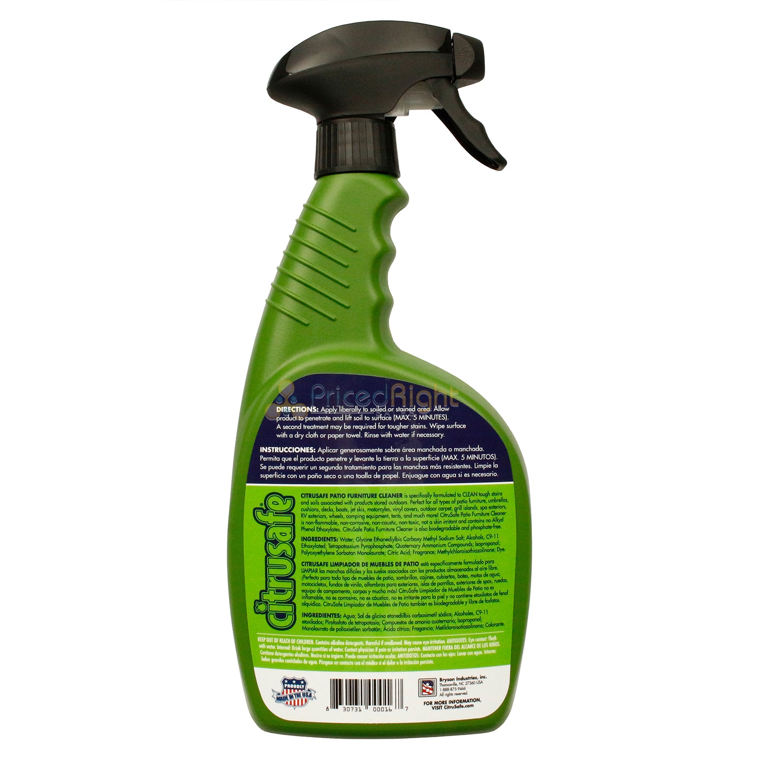 Citrusafe Eco-Friendly Outdoor Patio Furniture & Accessories Cleaner 24 fl oz