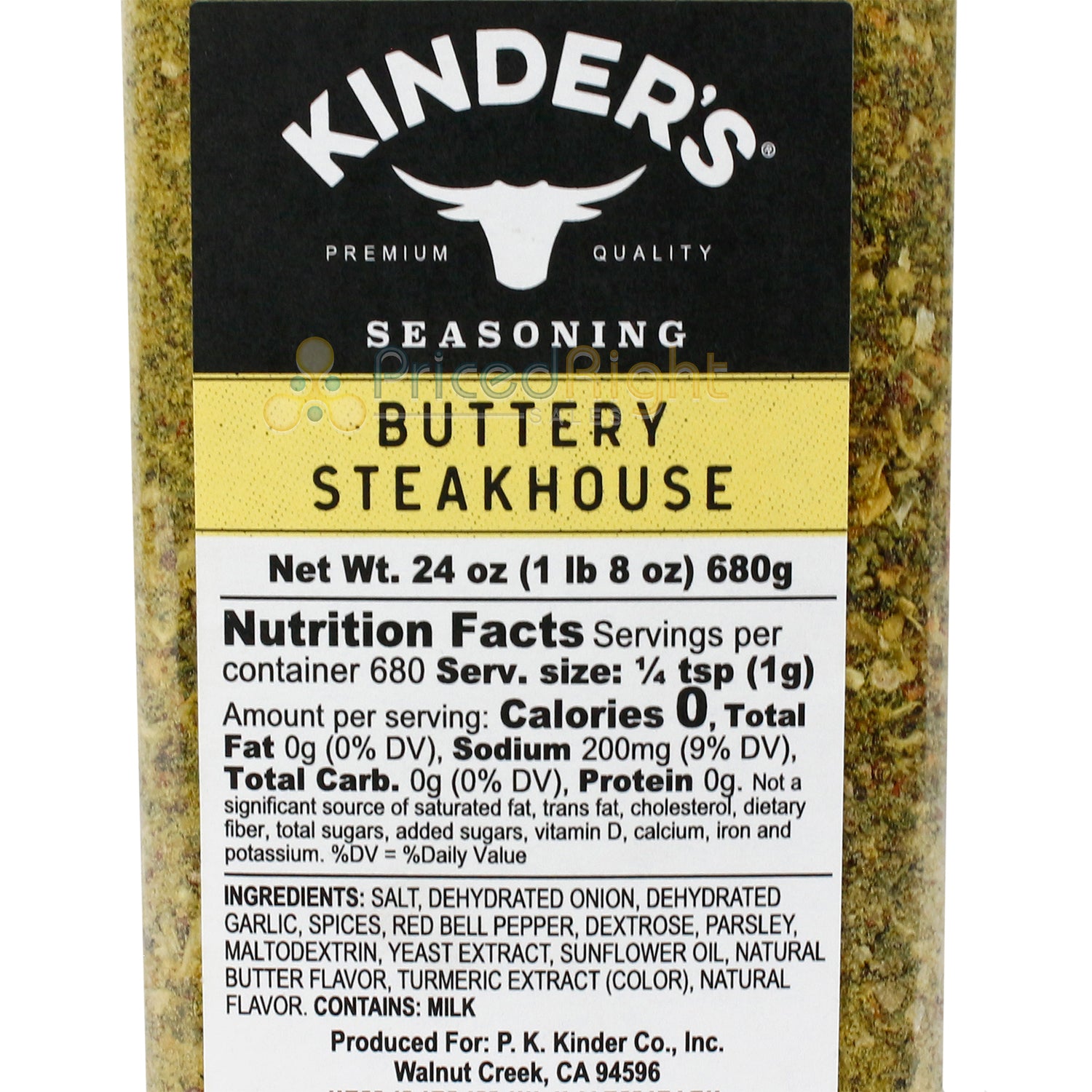 Kinder's Buttery Steakhouse Rub All Purpose Seasoning Beef Chicken 24 Oz Bottle