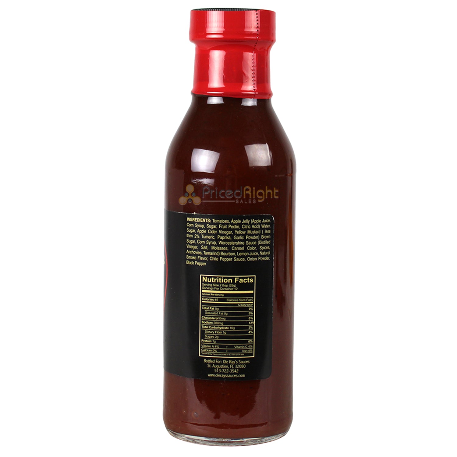 Ole Ray's Red Delicious Apple Bourbon Barbecue and Cooking Sauce 12 Oz 3762