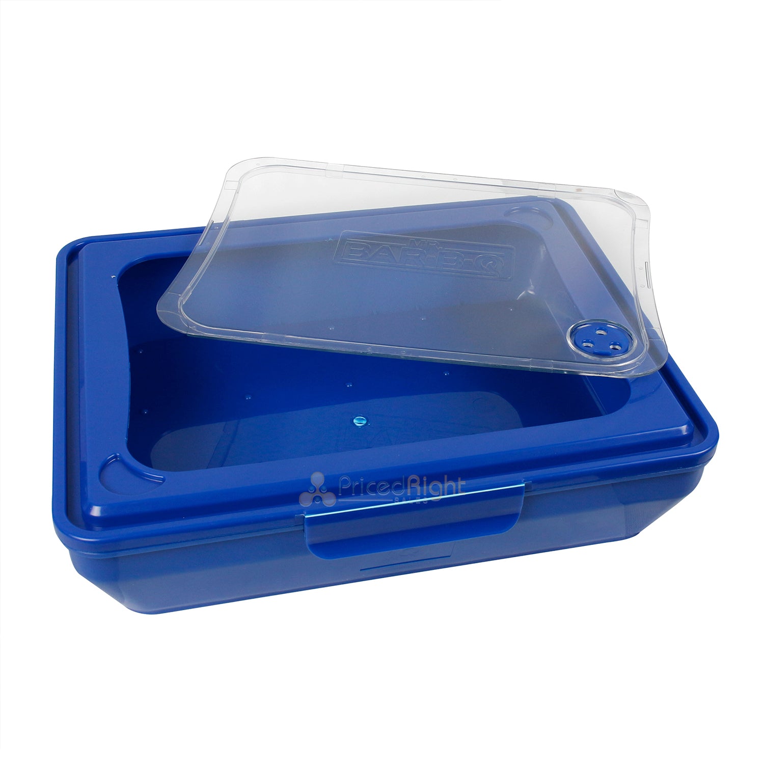 Mr. Bar-B-Q Cook Carry & Serve Container With Lid & Steam Release BPA Free Blue