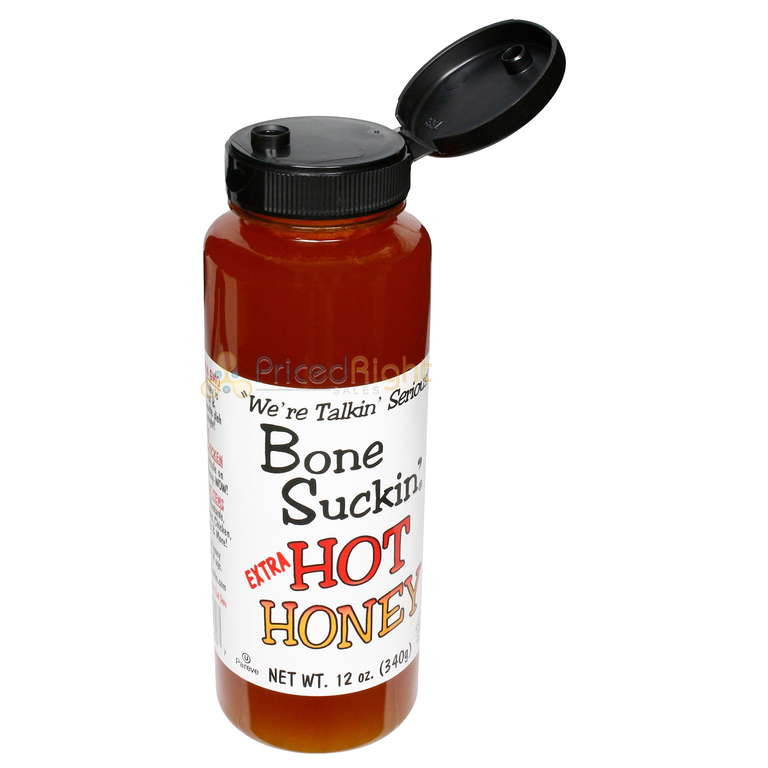 Bone Suckin' Extra Hot Honey Condiment Gluten Free Non GMO No HFCS 12 Ounce