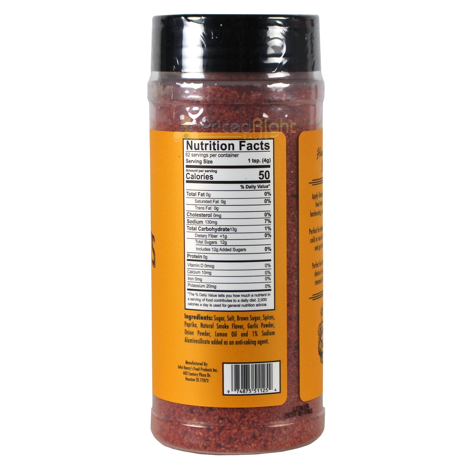 John Henry's Store Raspberry Chipotle Rub Seasoning 11.5 Oz Bottle 55351