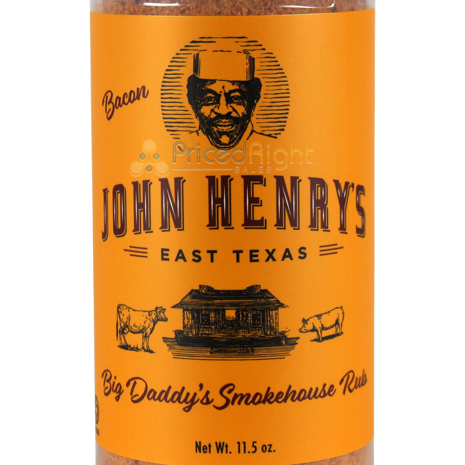 John Henry's Big Daddys Smokehouse Rub Seasoning Hickory Bacon 11.5 Oz Bottle