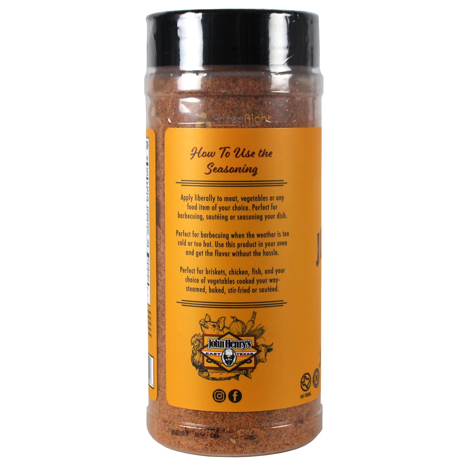 John Henry's Jalapeno Ranch Rub Seasoning Ribs Brisket Veggies 11.5 Oz Bottle