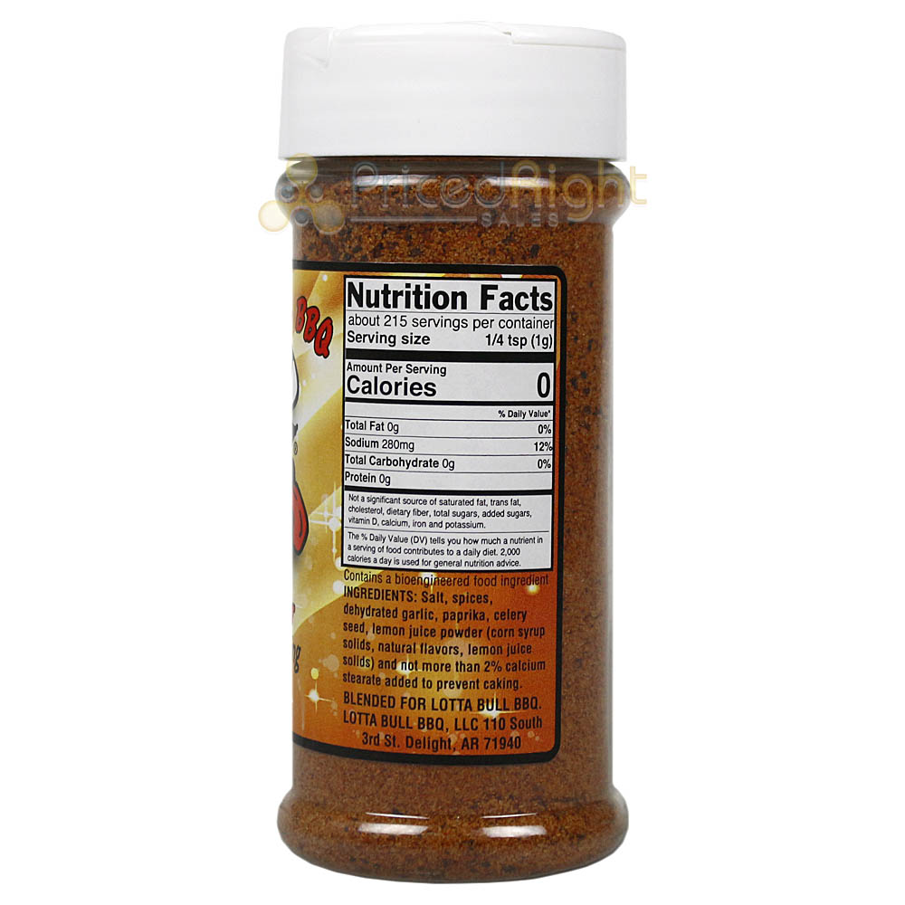 Lotta Bull BBQ Bull Buster Steak Seasoning Savory Herbs & Spices 6 oz Bottle