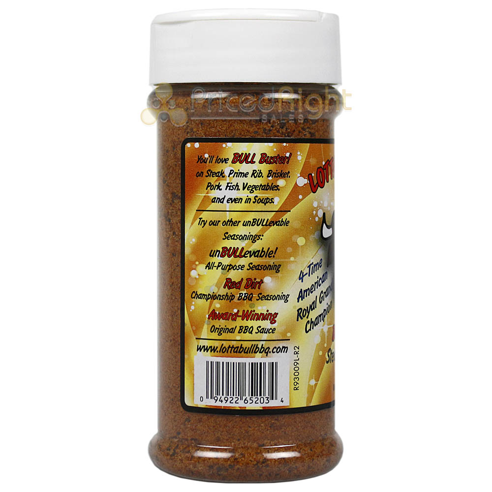 Lotta Bull BBQ Bull Buster Steak Seasoning Savory Herbs & Spices 6 oz Bottle
