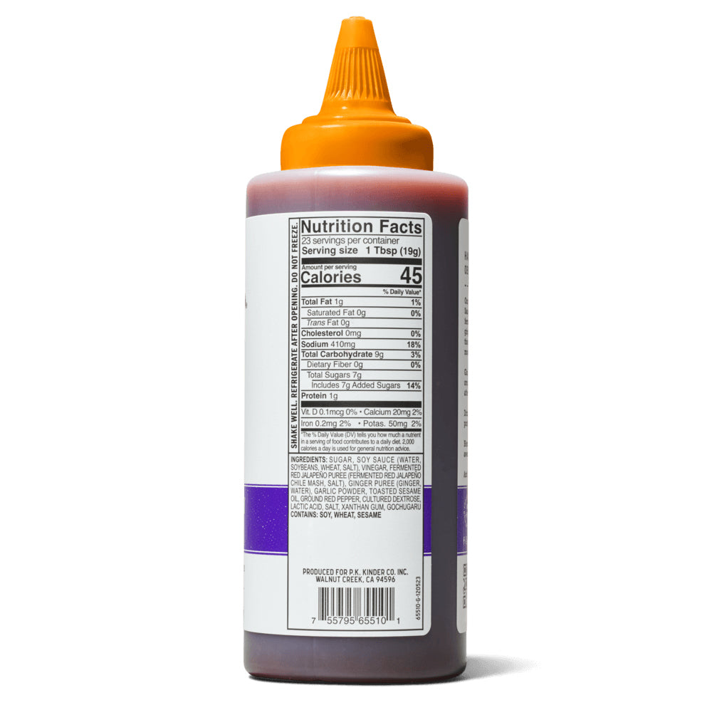Kinders Sweet & Spicy Korean Wing Sauce 15.5 Oz No HFCS Premium Quality  65510