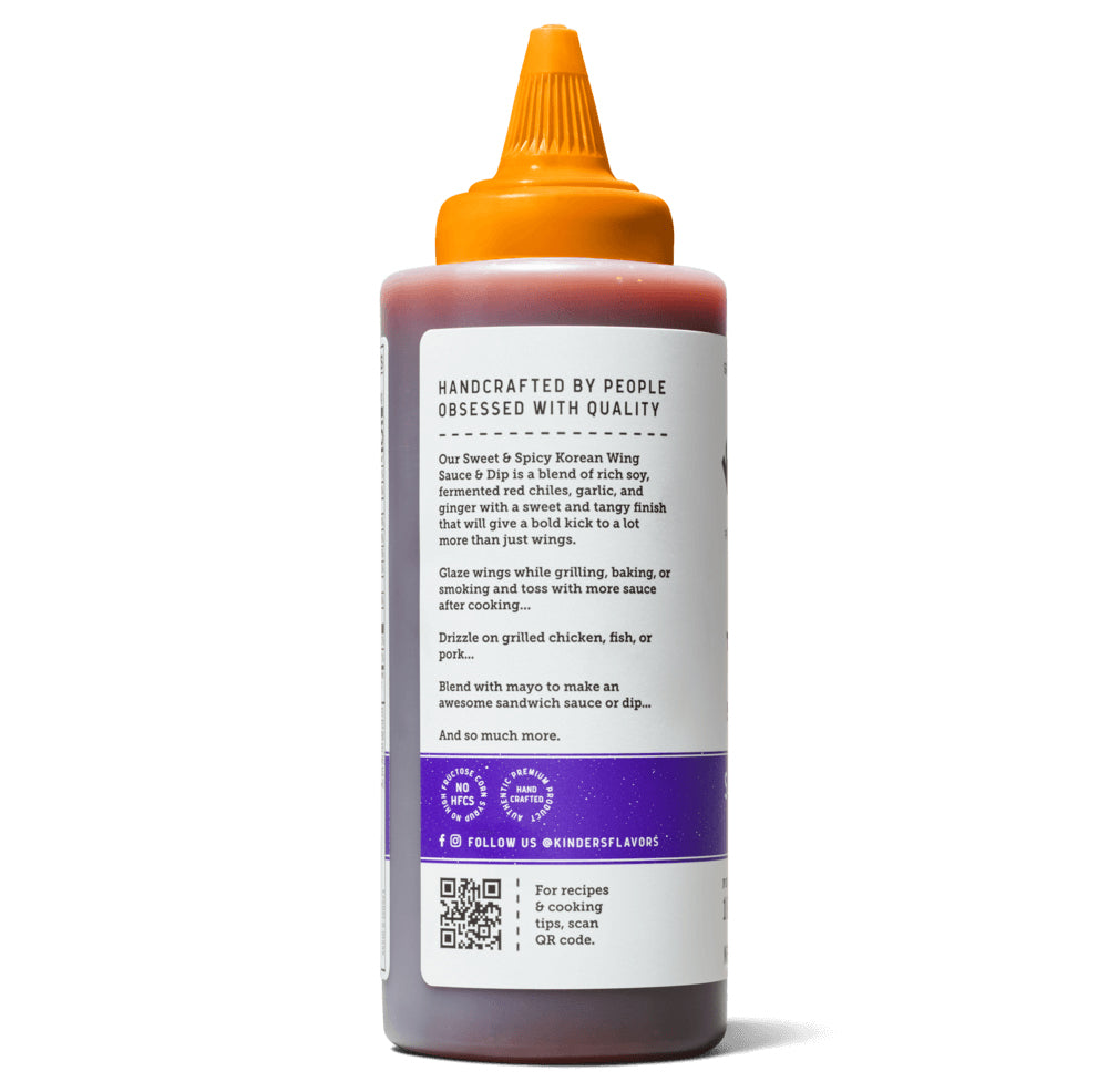 Kinders Sweet & Spicy Korean Wing Sauce 15.5 Oz No HFCS Premium Quality  65510