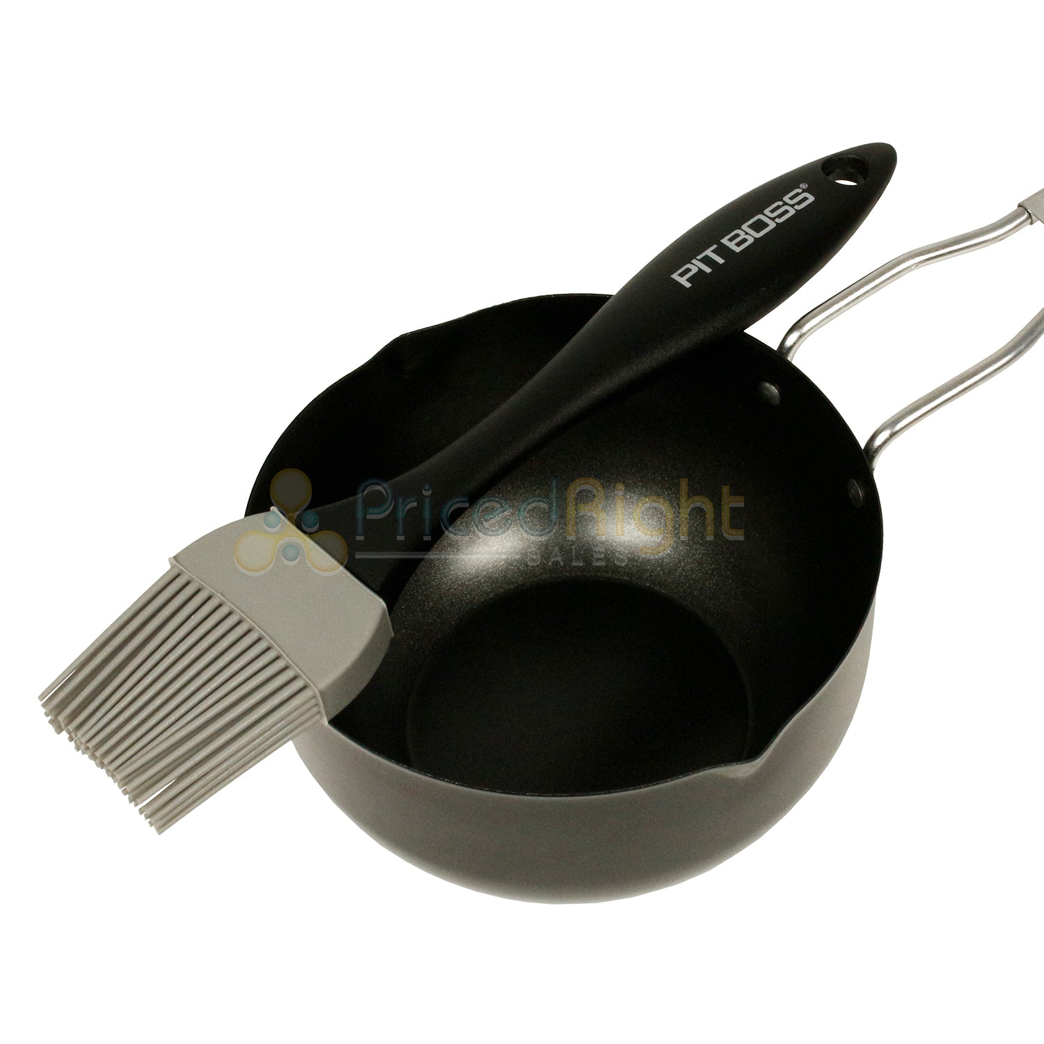 Pit Boss Non-Stick Finish Bar-B-Que Cooking Sauce Pot & Basting Brush Set 67267