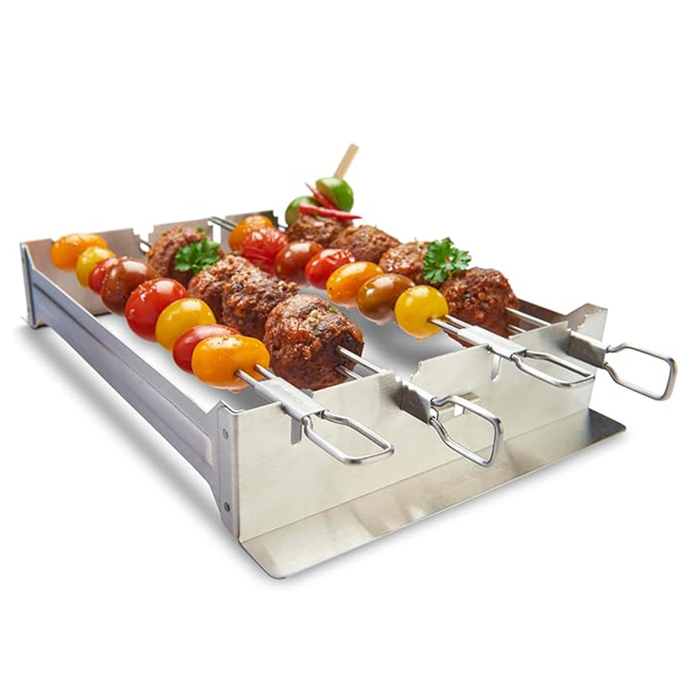 Broil King Kebab Rack w/ Four 12" Skewers Stainless Steel 69138