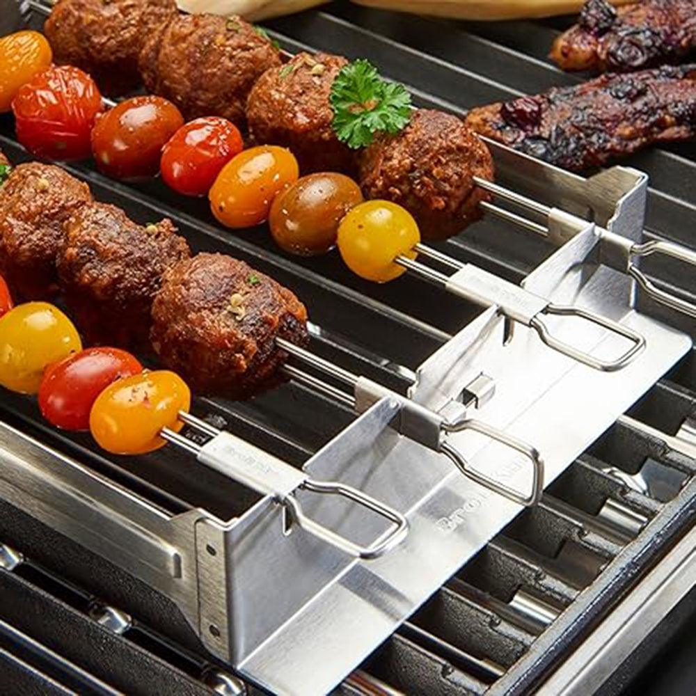 Broil King Kebab Rack w/ Four 12" Skewers Stainless Steel 69138