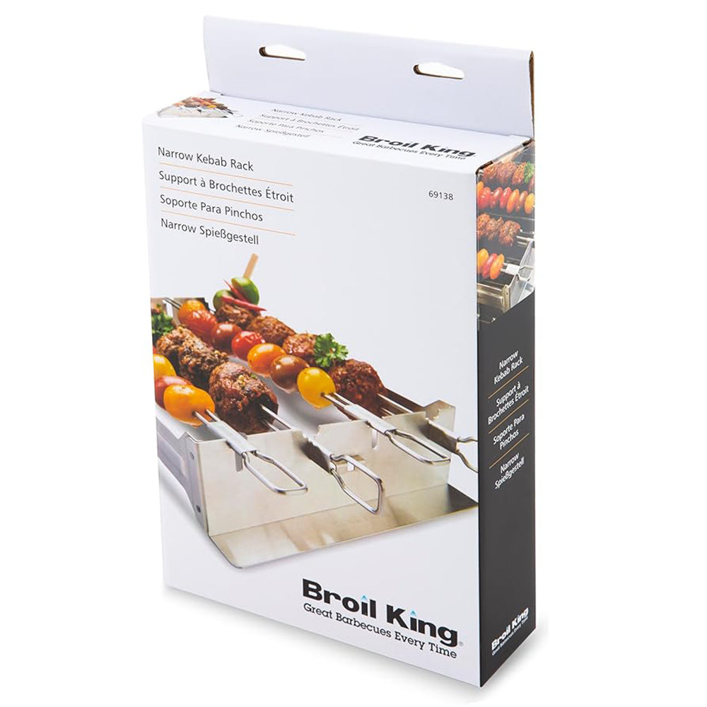 Broil King Kebab Rack w/ Four 12" Skewers Stainless Steel 69138