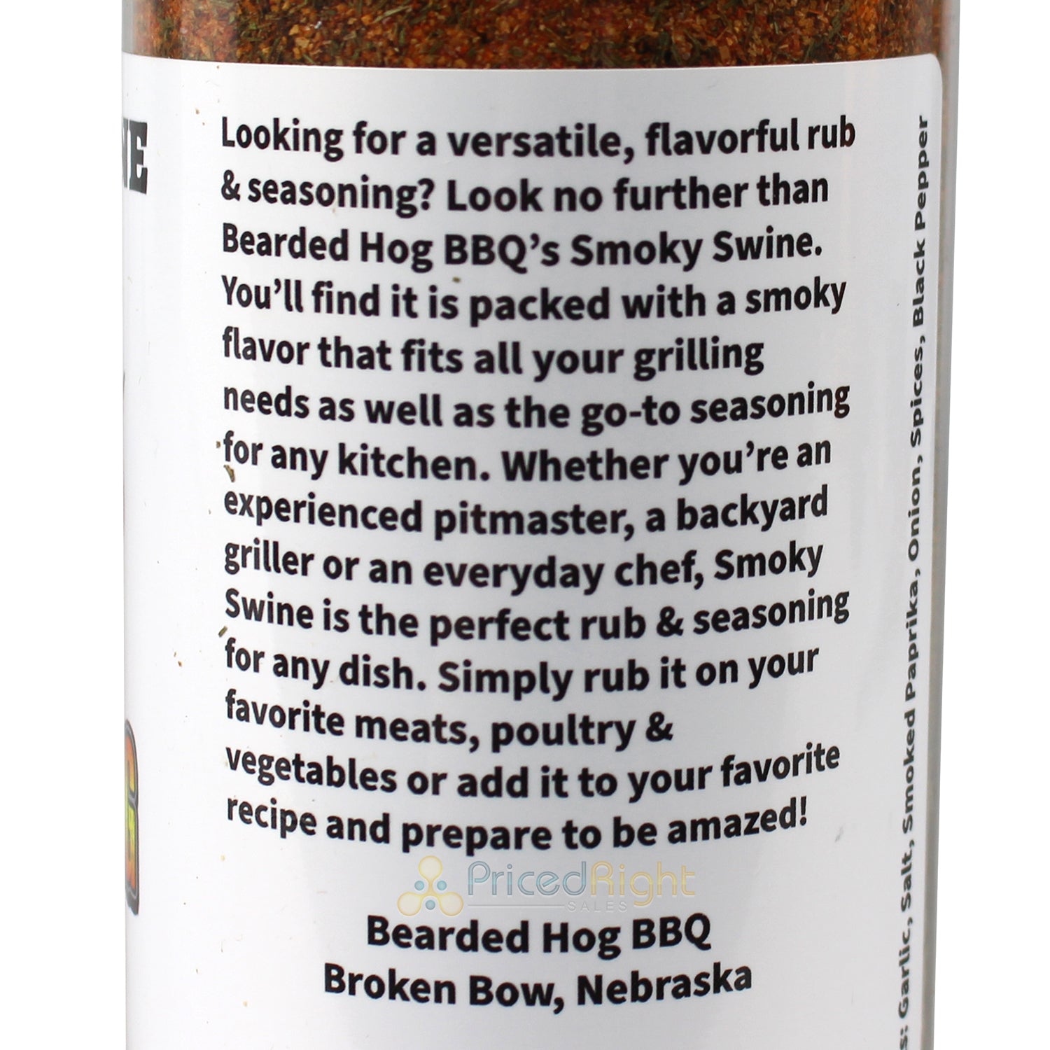 Bearded Hog BBQ Smoky Swine All Purpose Rub & Seasoning 9.3 Oz 694685184089