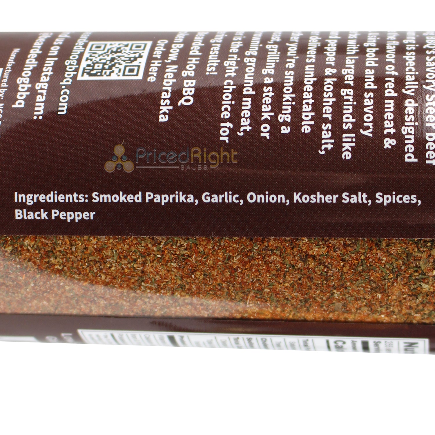 Bearded Hog BBQ Savory Steer Beef Rub & Seasoning 8.25 Oz No MSG 694685184096