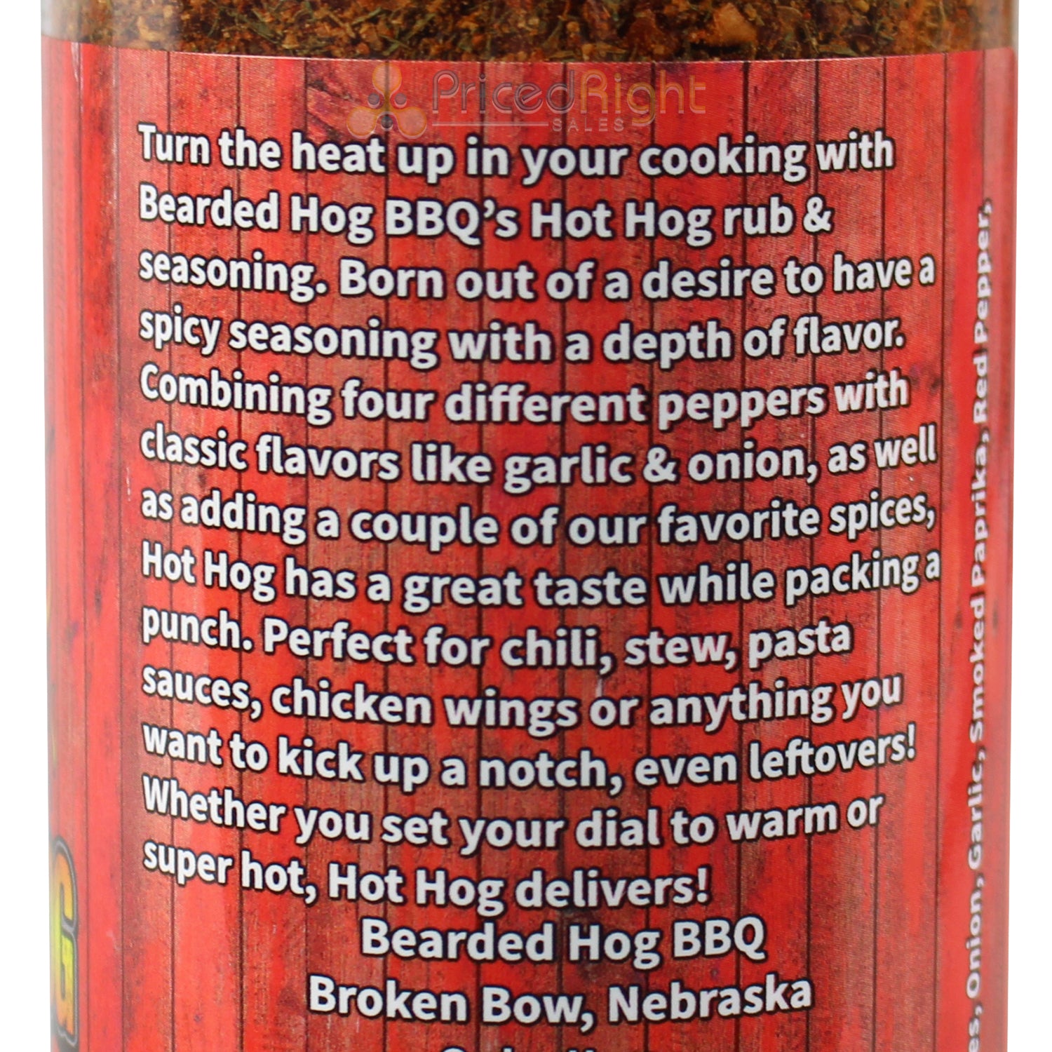 Bearded Hog BBQ Hot Hog Spicy All Purpose Rub & Seasoning 9.2 Oz 694685184102