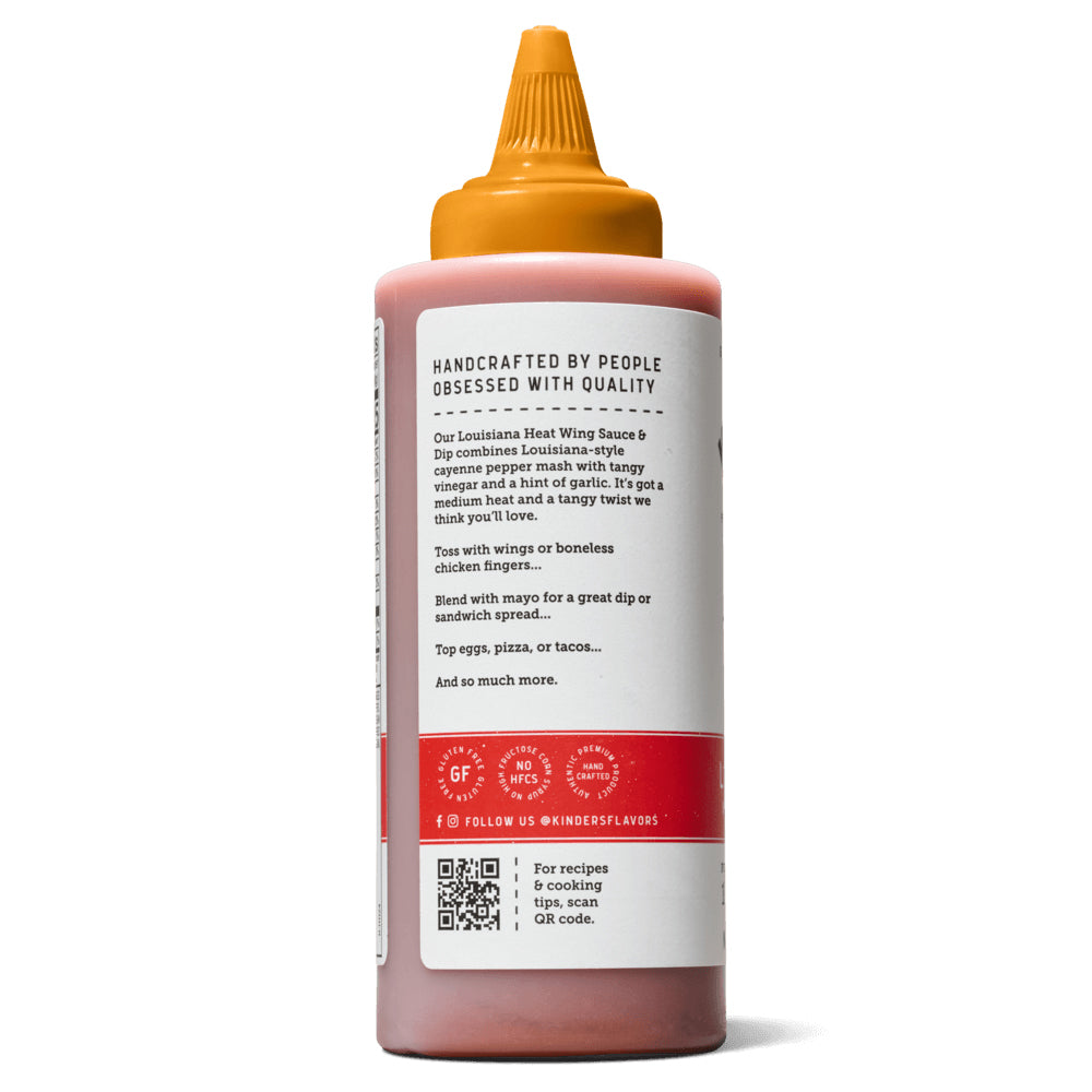 Kinders Louisiana Heat Wing Sauce 13.9 Oz Gluten Free Cayenne Pepper 70065