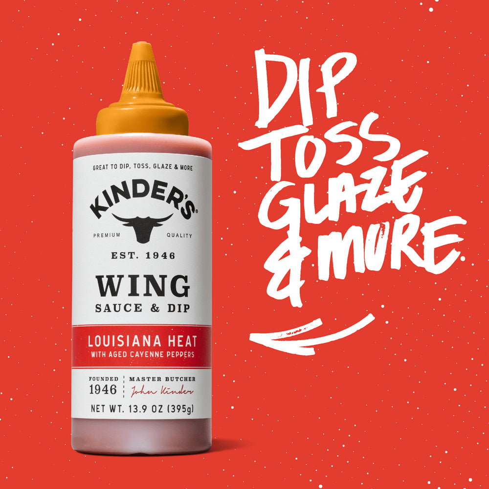 Kinders Louisiana Heat Wing Sauce 13.9 Oz Gluten Free Cayenne Pepper 70065