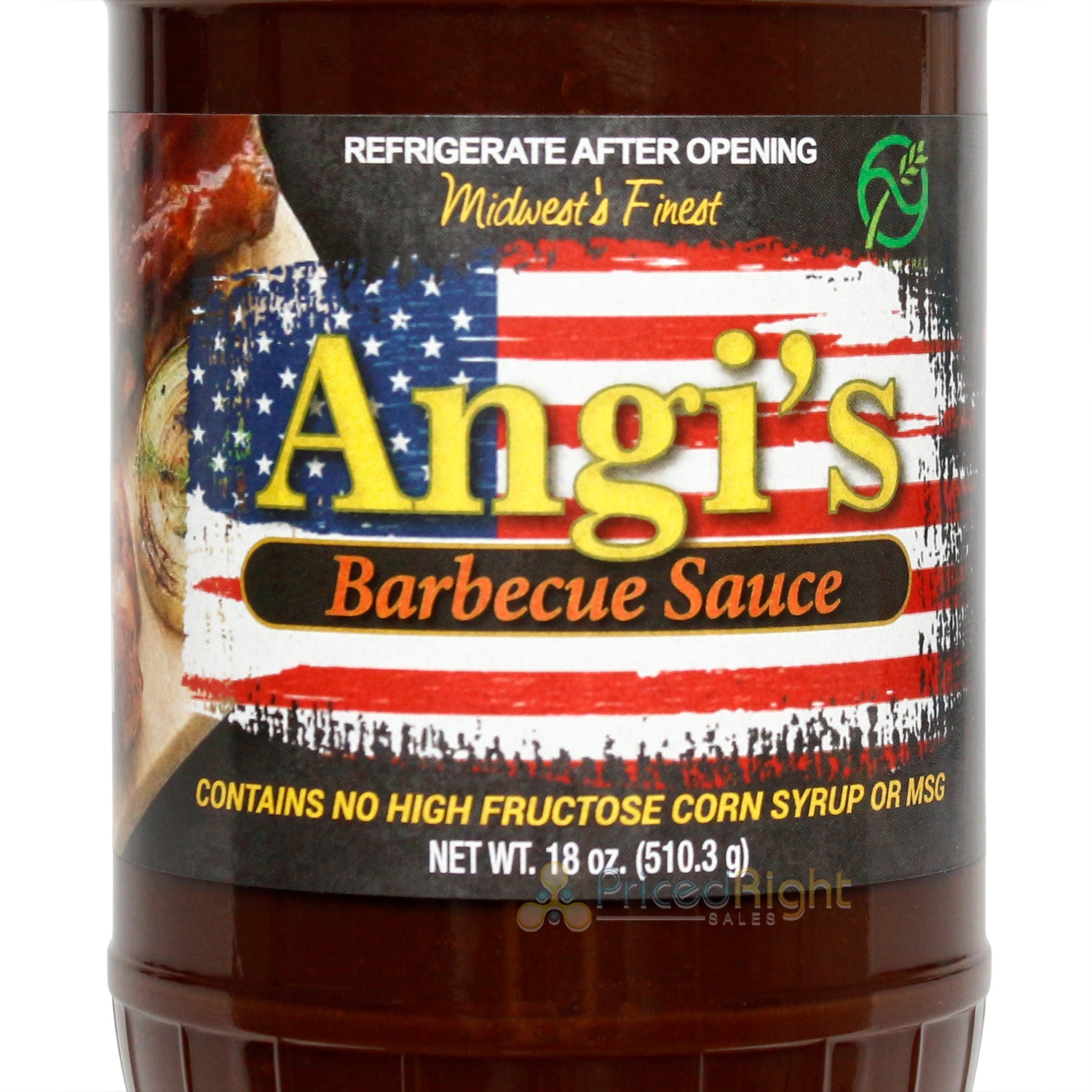 Angi's Barbecue Sauce Sweet  Smoky & Spicy Gluten Free No MSG No HFCS 18 Ounce