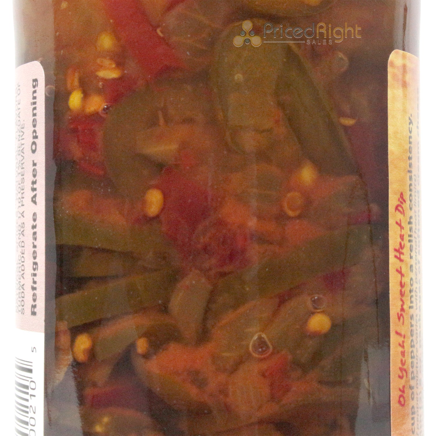 Sweet Heat Peppers Candied Jalapenos Regular Fat Free 12 oz Jar