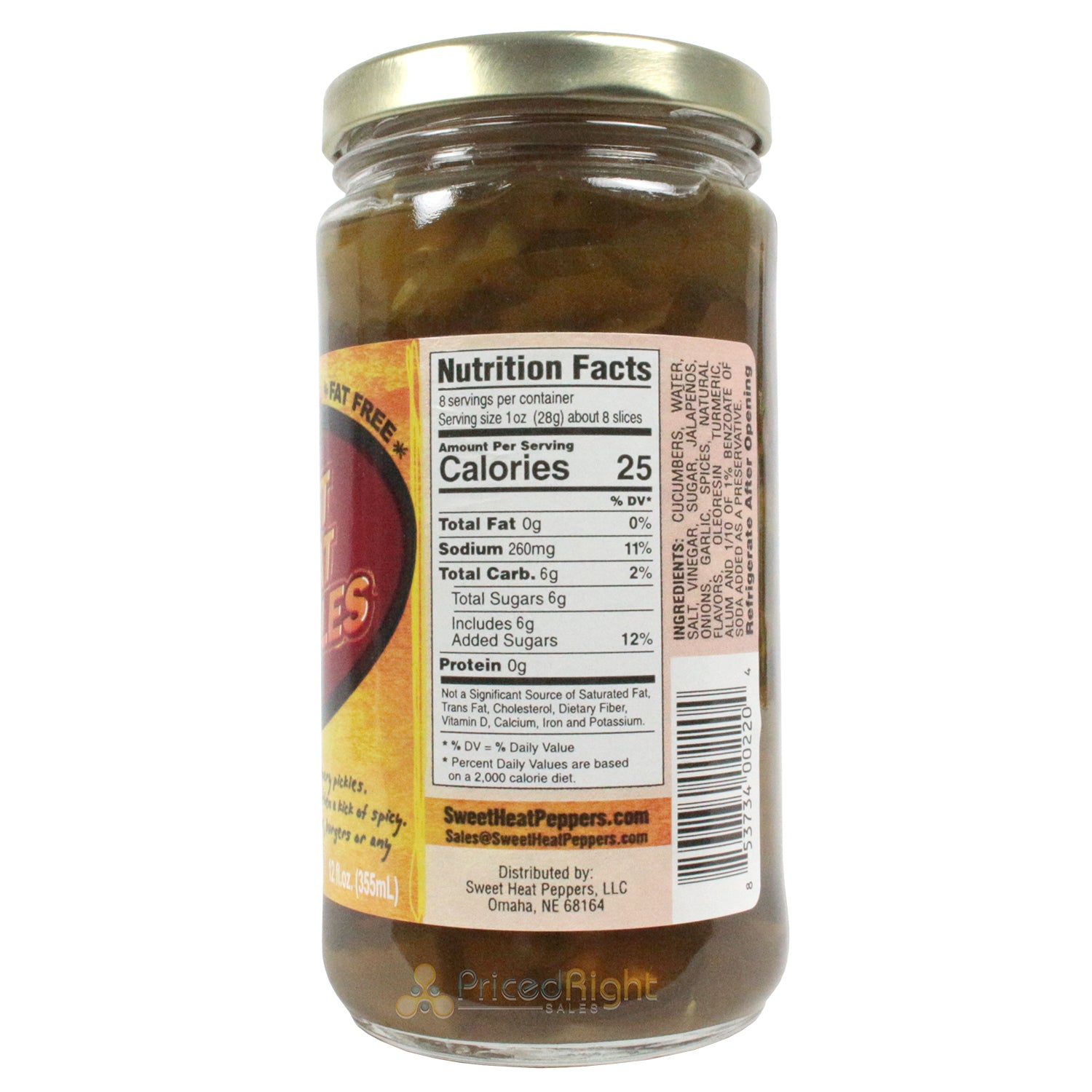 Sweet Heat Pickles Sweet & Spicy Pickle Slices Fat Free 12 oz Jar