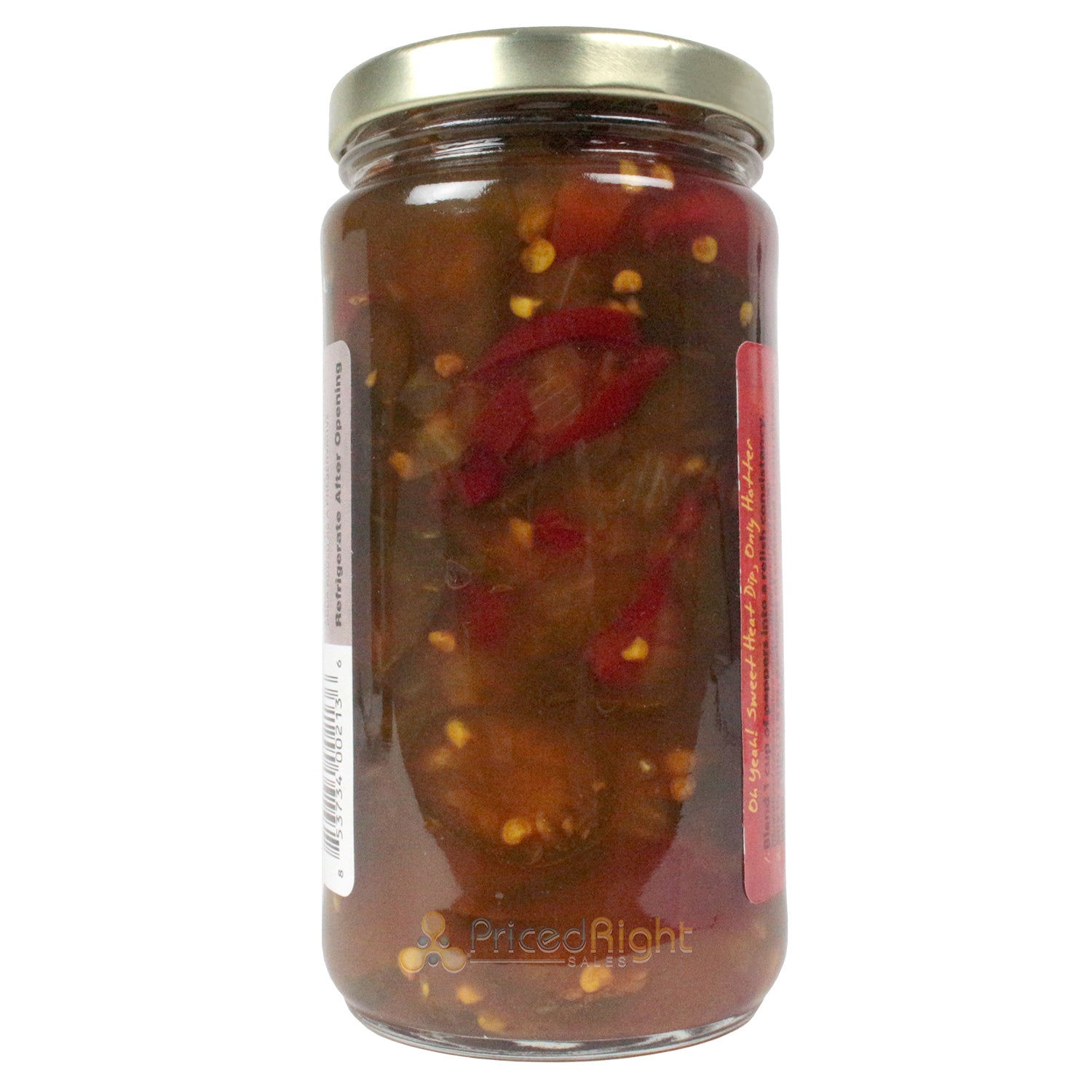 Sweet Heat Hotter Candied Jalapeno Peppers Fat-Free 12oz Jar