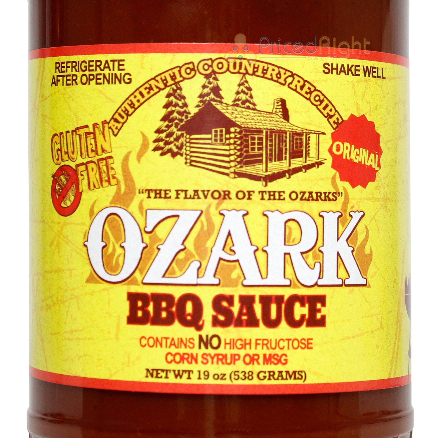 Ozark Original BBQ Sauce Country Recipe Gluten Free No MSG No HFCS 19 Ounce