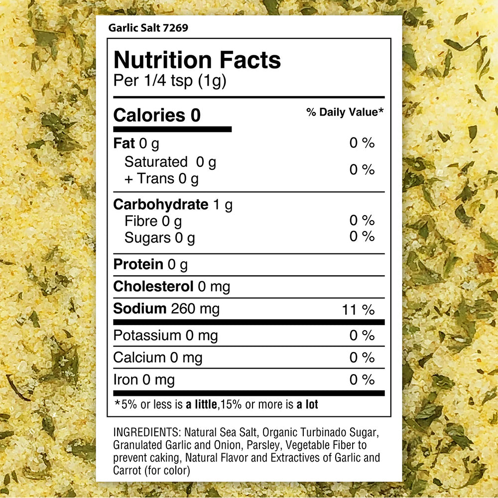 The Spice Lab Garlic Salt Seasoning 6.3 Oz Gluten Free Kosher 7269-PJ4-GRO