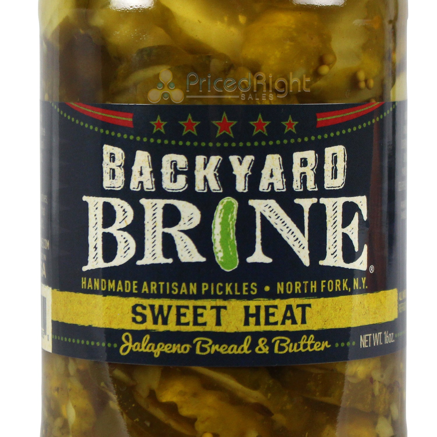 Backyard Brine Sweet Heat Jalapeno Bread & Butter Pickles 16 Oz