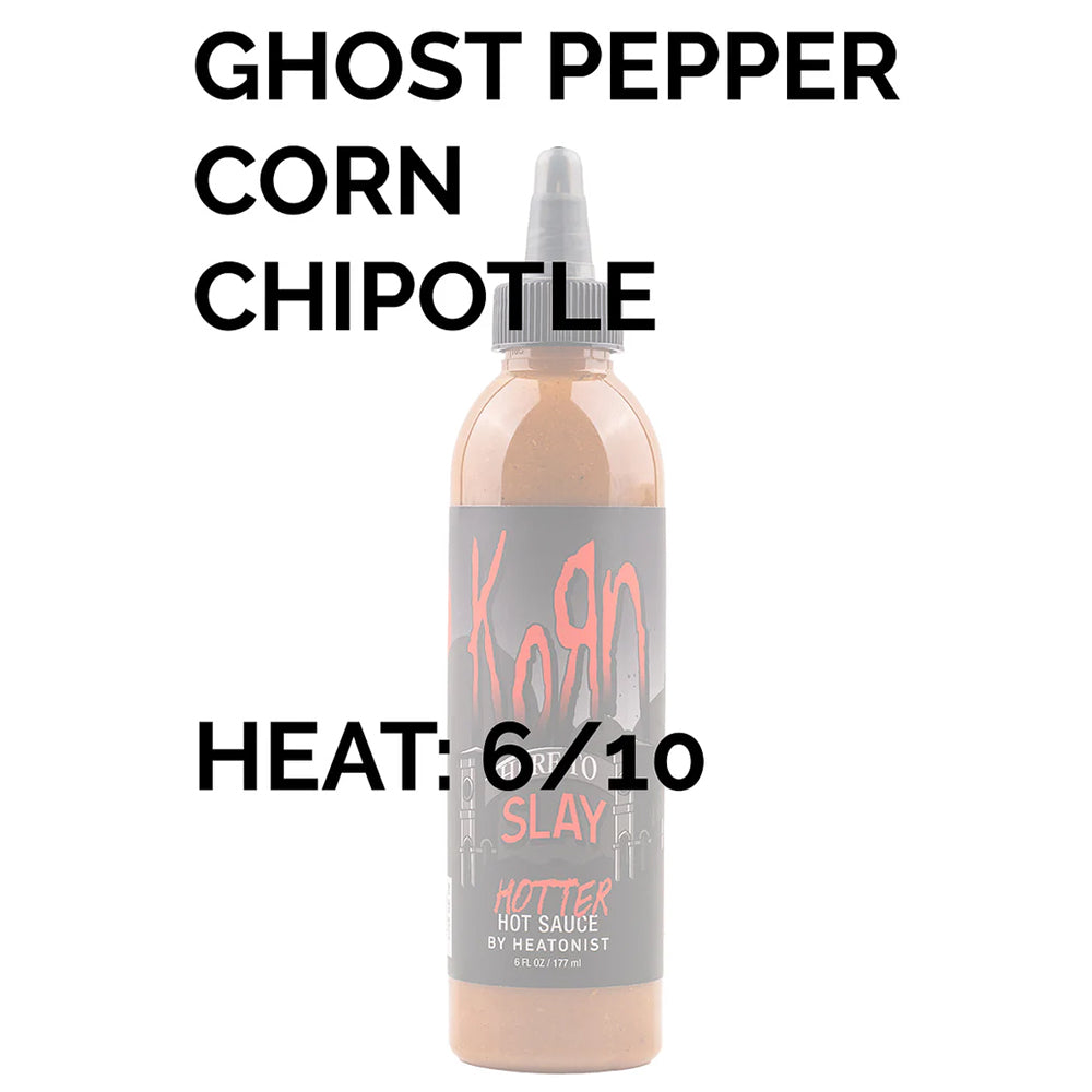 Heatonist Korn Here to Slay Hot Sauce Hotter Edition 6oz Chipotle 850063226400-C