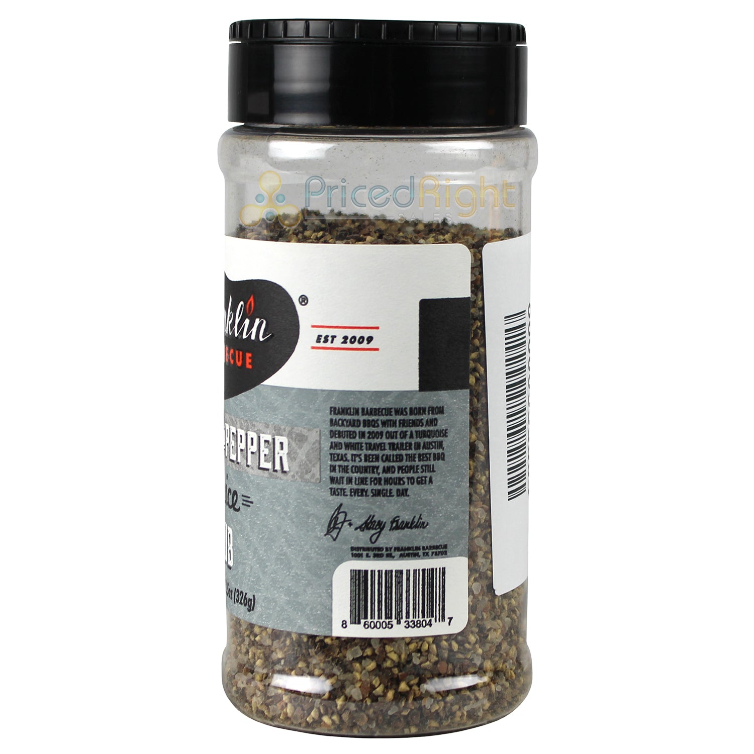 Franklin Salt and Pepper Spice Rub 11.5 Oz Gluten and MSG Free 86000533804