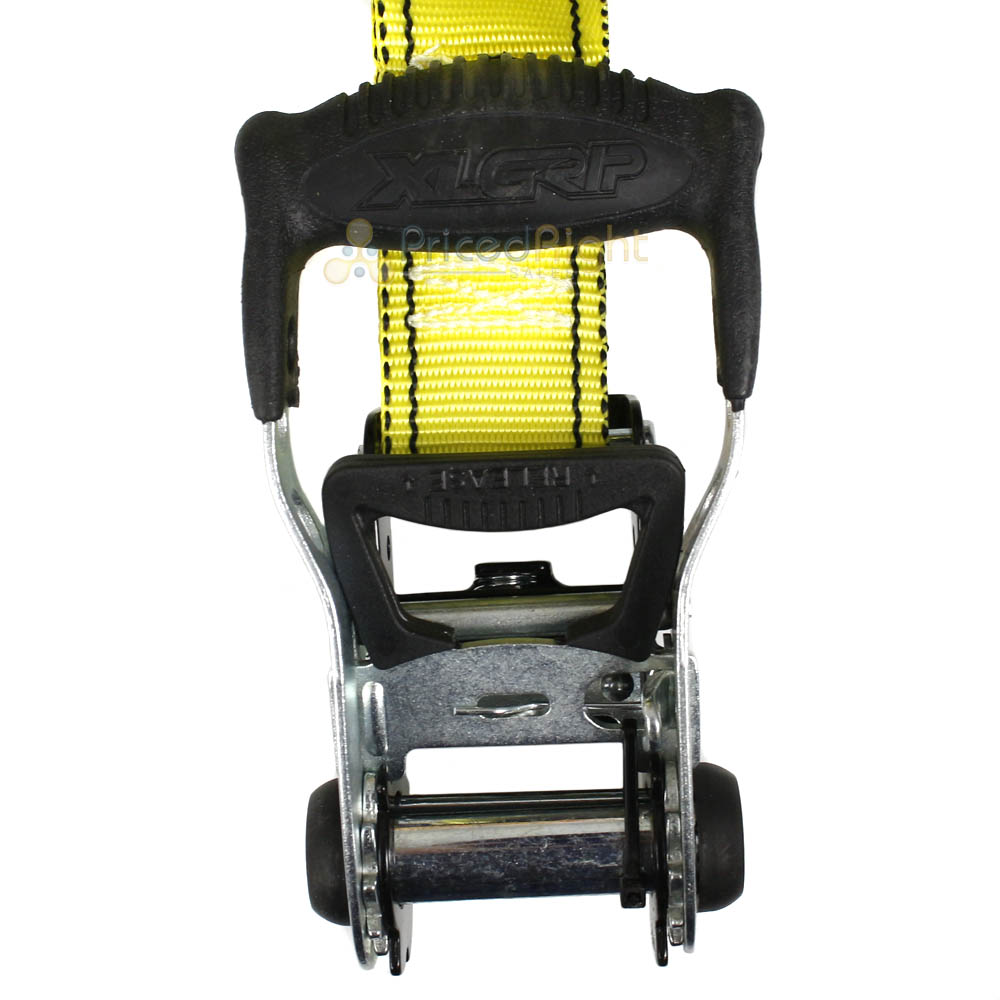 12 Ft Ratcheting Tie Down Straps 4 Pack XL Grip 1000lbs Load Limit S-Hook 89994
