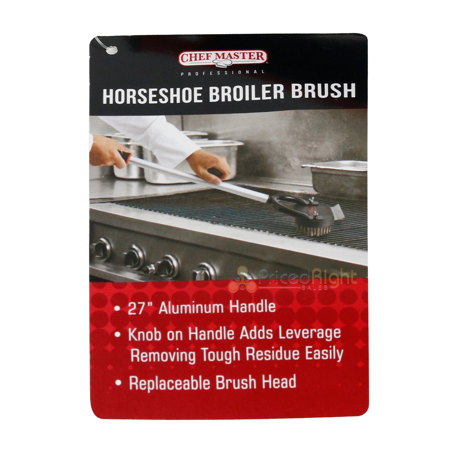 Texas Horseshoe Grill Brush - Stainless Steel Head