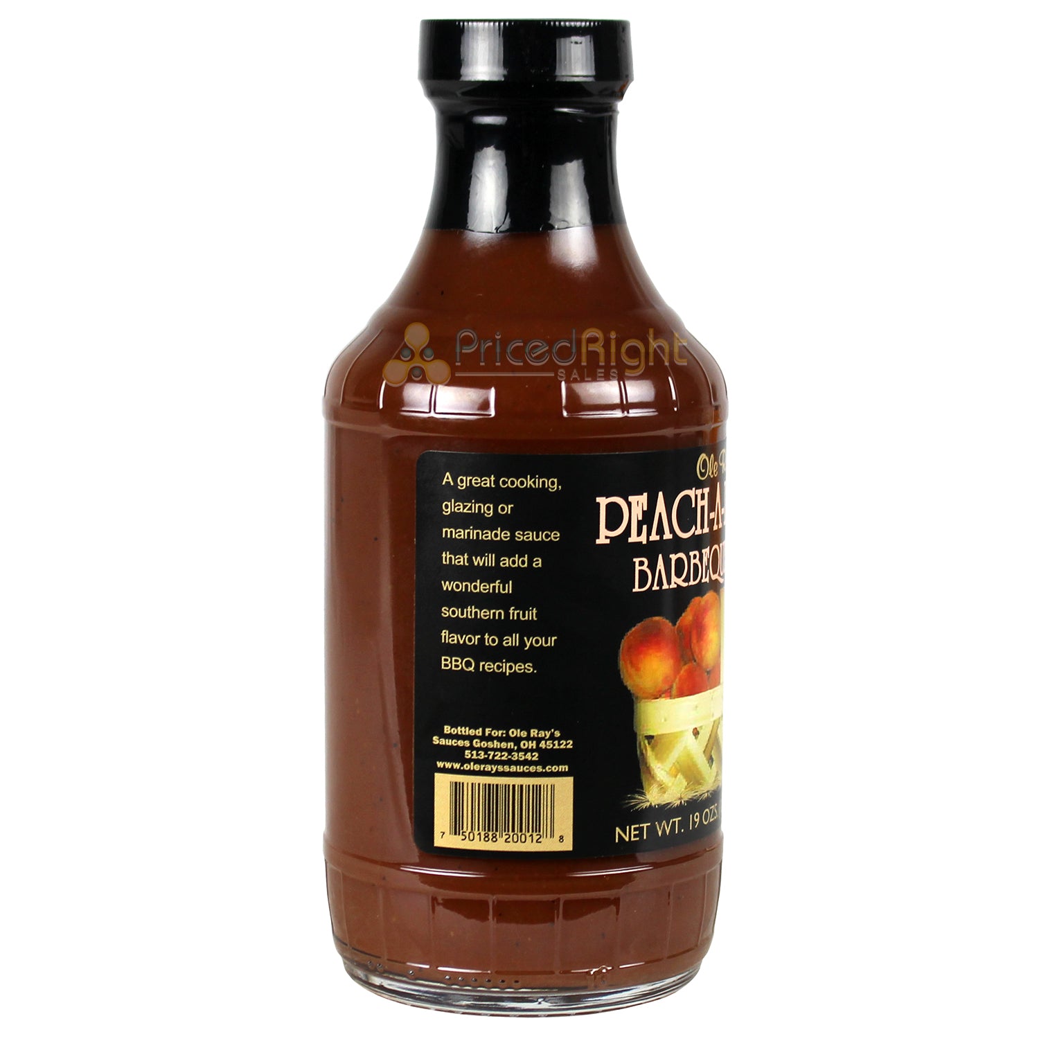 Ole Ray's Peach-A-Licious Barbecue Sauce 19 Oz Glaze Marinade Peach Tangy