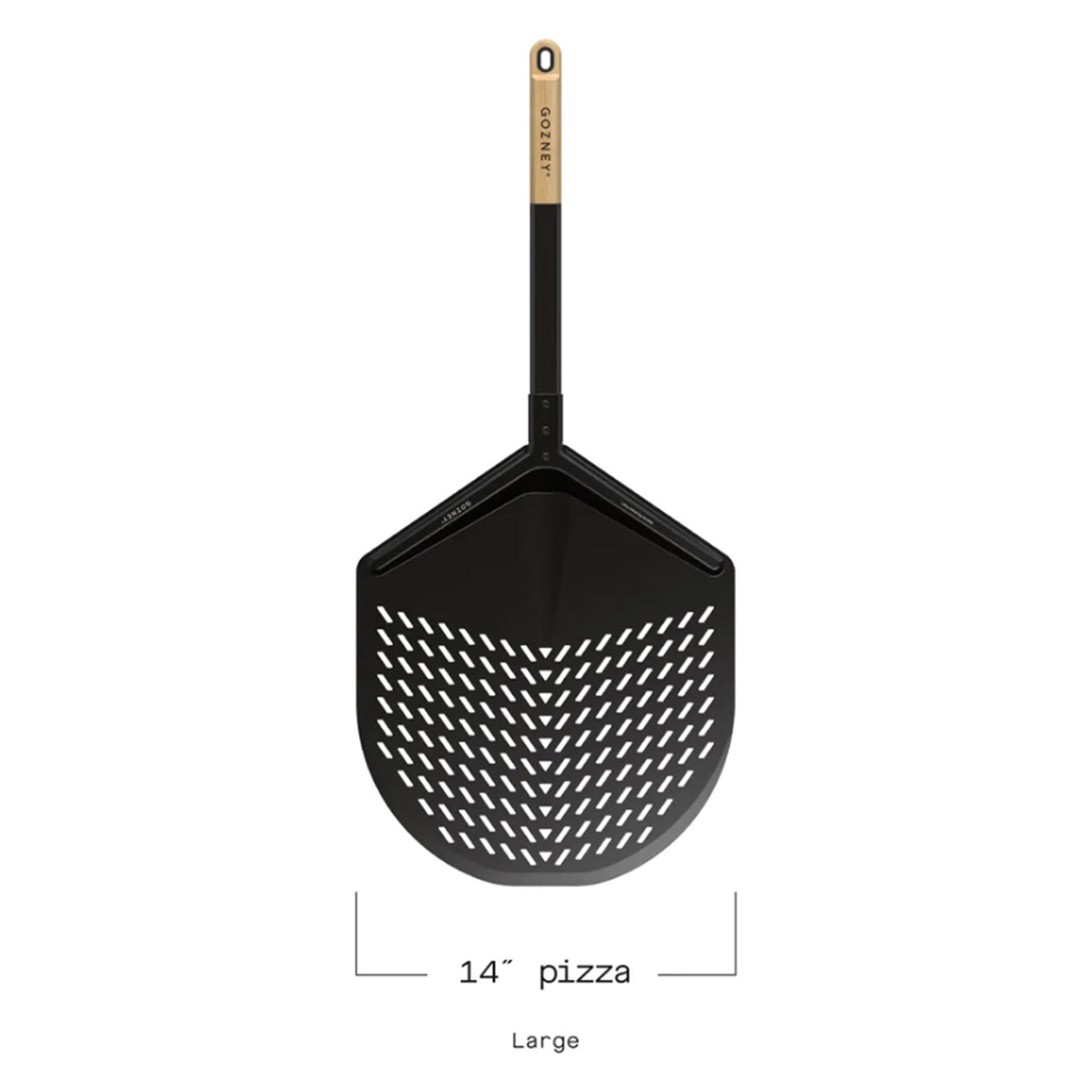 Gozney Balance Placement Peel 14" Pizza Aluminum Beech Wood Handle Black AD1775