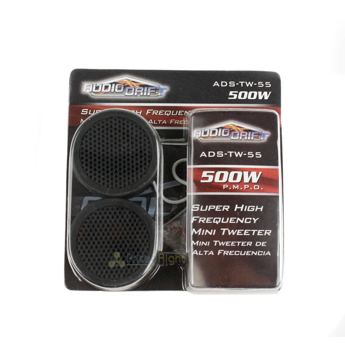 2 Packs 500 Watts Super High Frequency Mini Tweeters Surface Mount Audio Drift