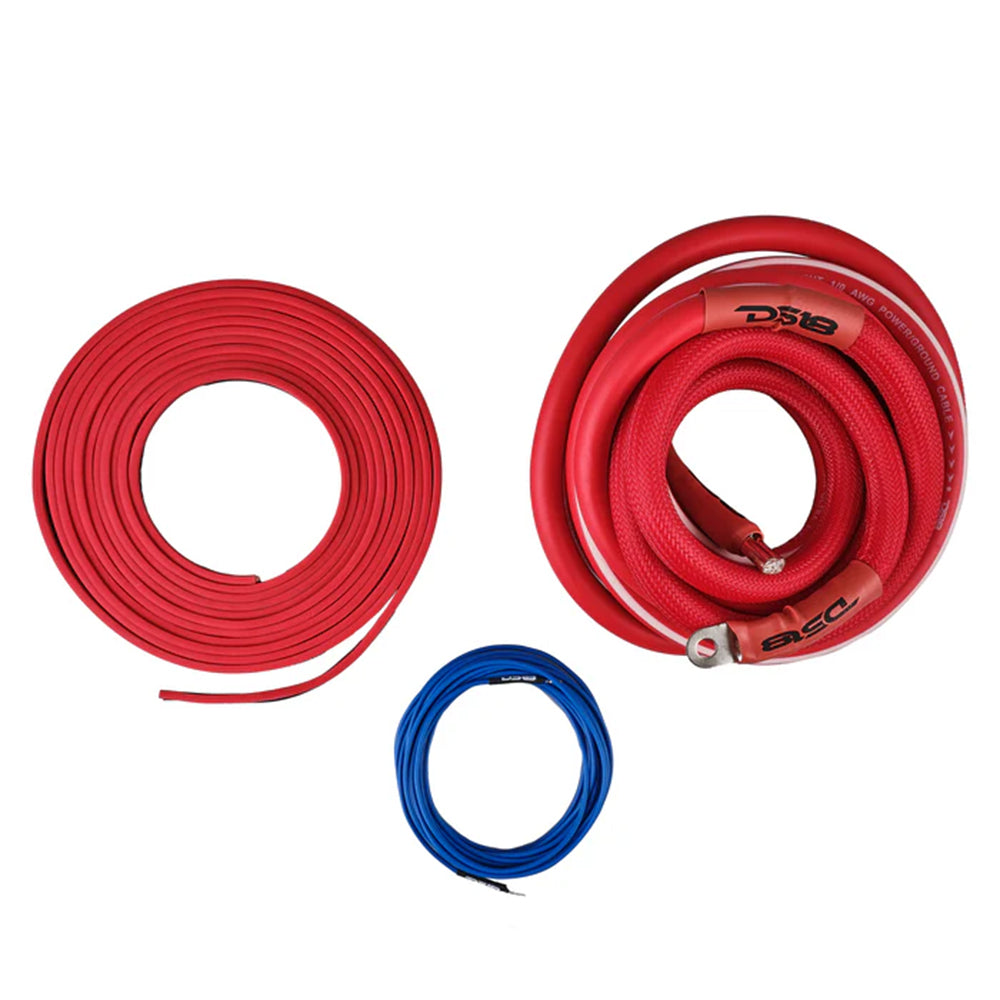DS18 Amplifier Wiring Installation Kit 0 Gauge CCA 3500W RMS Red AKIT0.RD