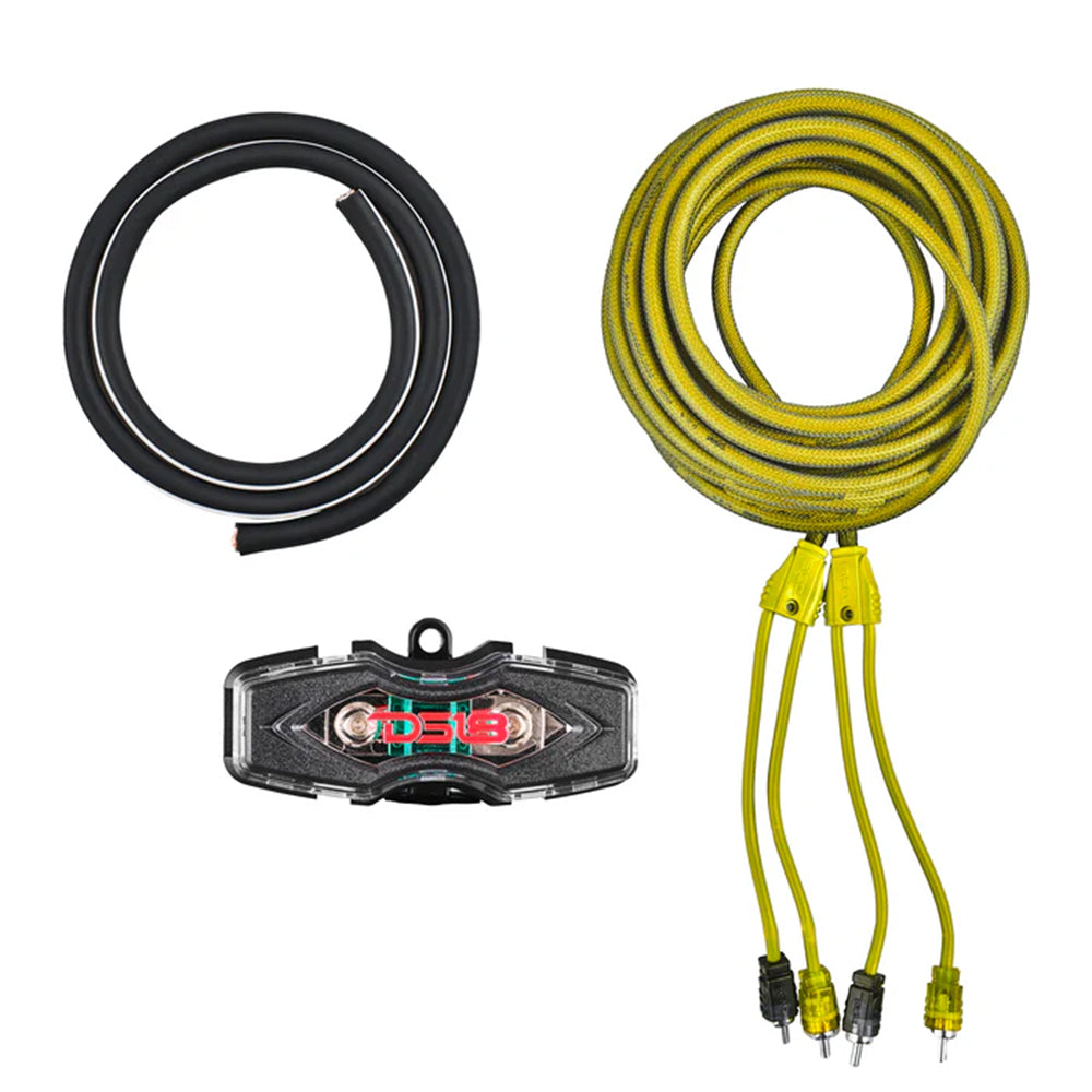 DS18 Amplifier Wiring Installation Kit Yellow CCA 4 Gauge 1680W AKIT4.YL